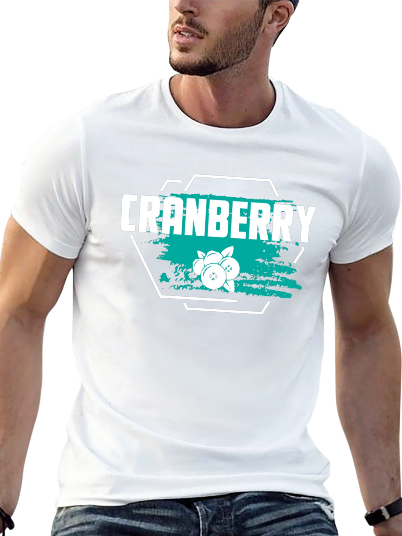 Cranberry Graphic Tee - Soft Black Cotton T-Shirt