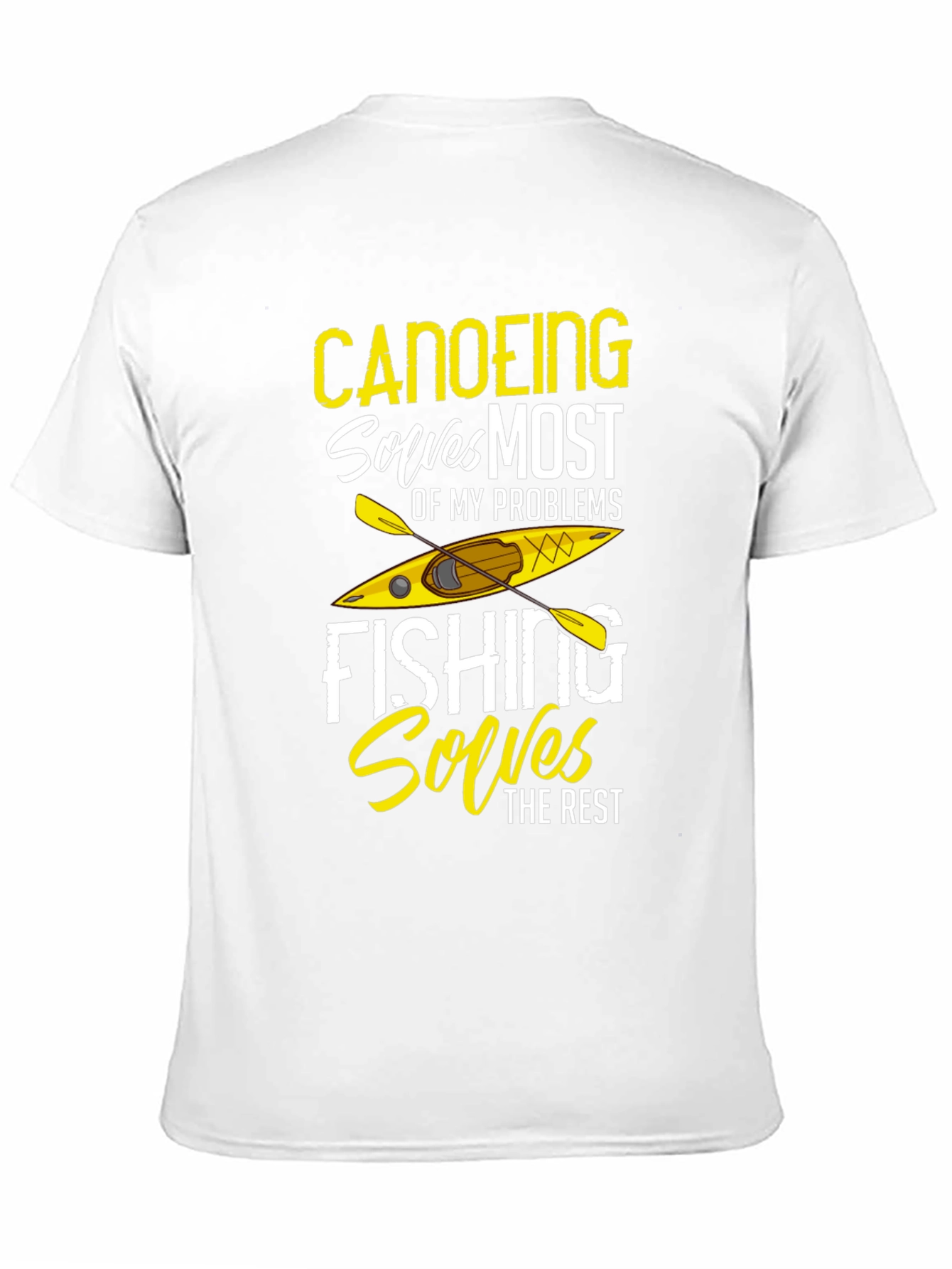 Canoeing and Fishing Solves Problems T-Shirt