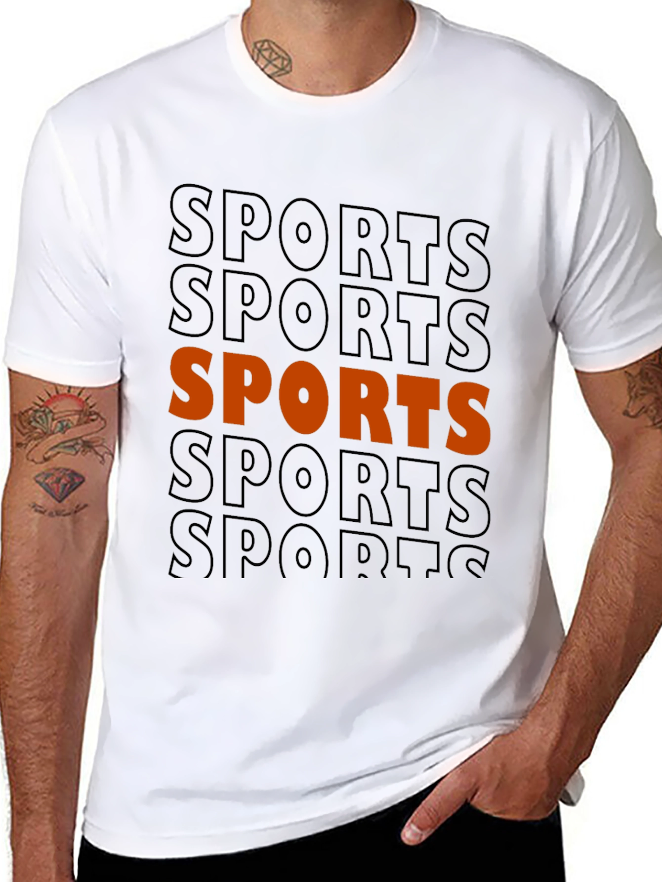 Sports Graphic Print Tee - Trendy Casual Wear