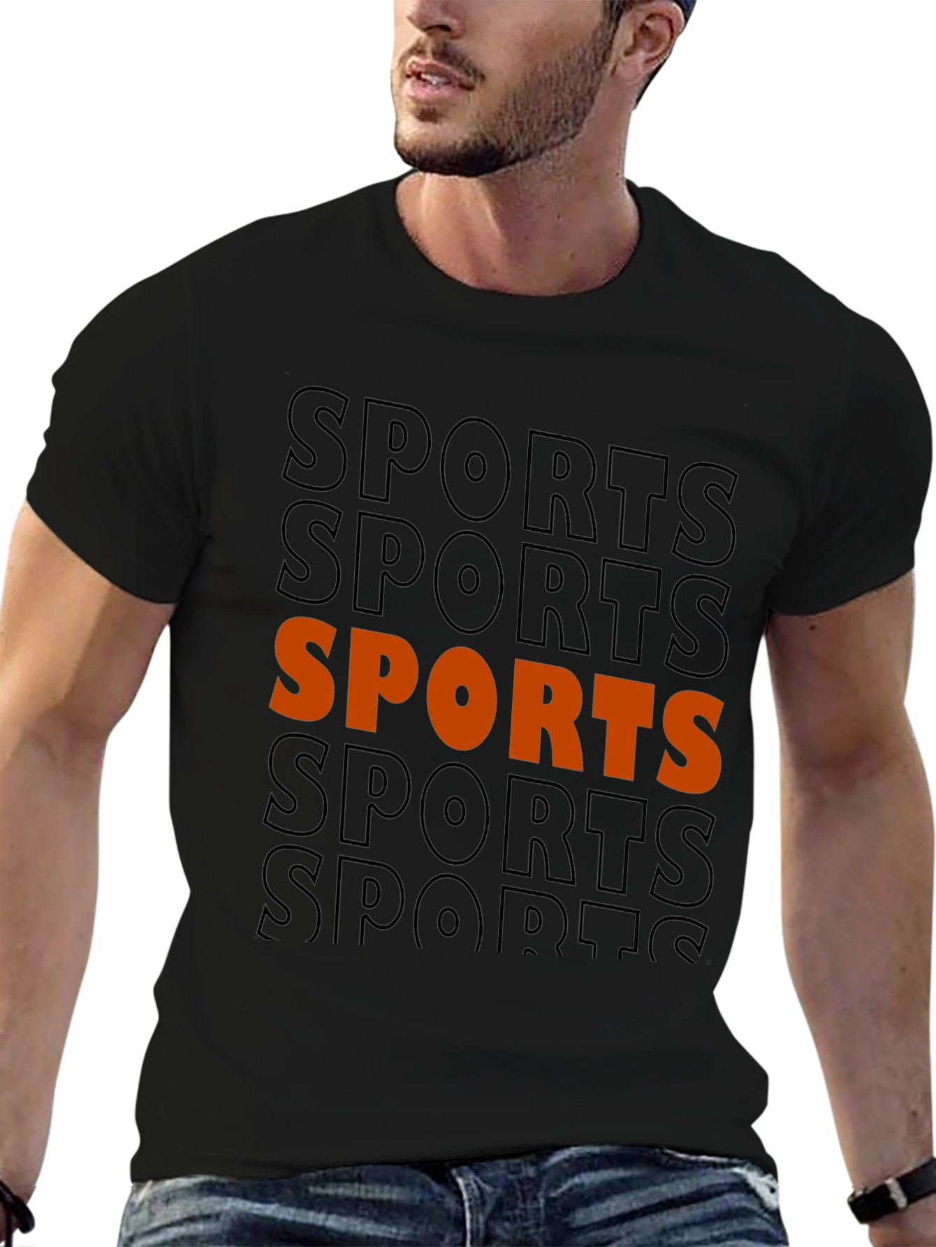 Sports Graphic Print Tee - Trendy Casual Wear