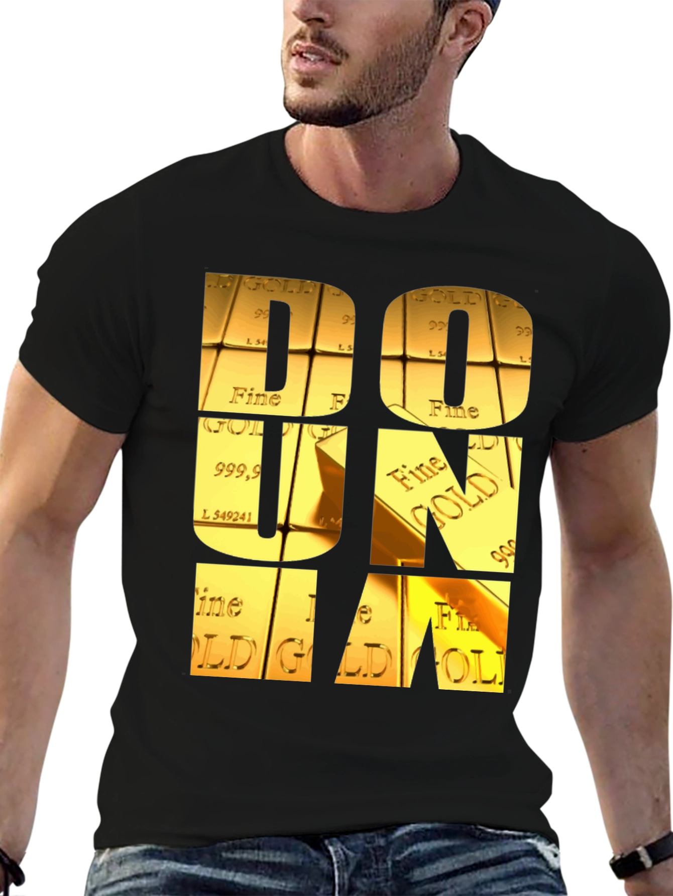 Gold Bar Letter Graphic Tee