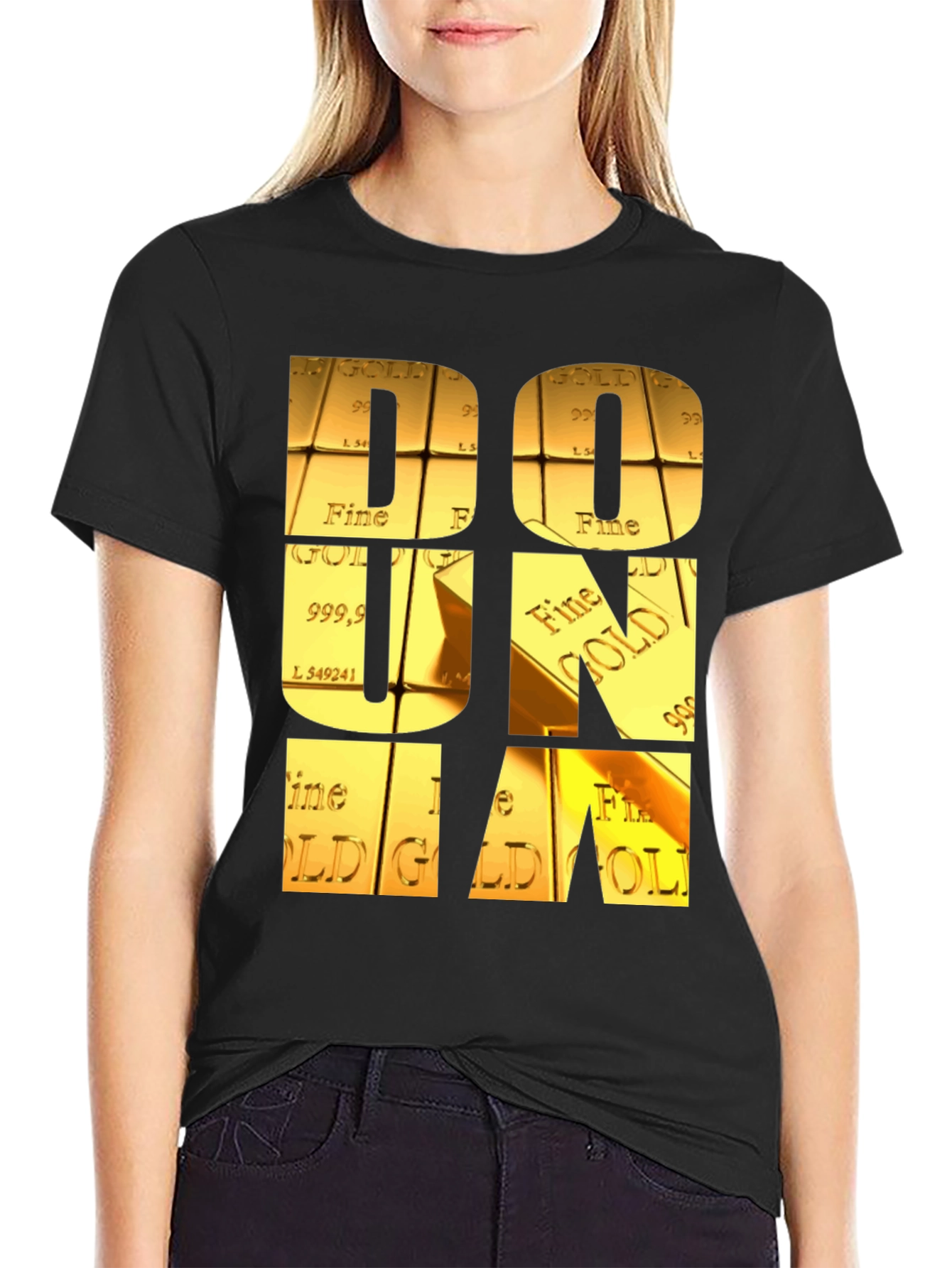 Gold Bar Letter Graphic Tee