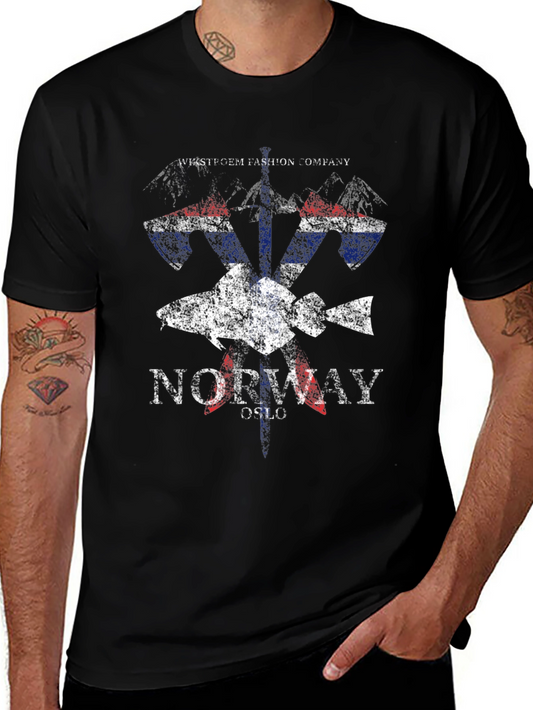 Norway Fish Flag Graphic Tee