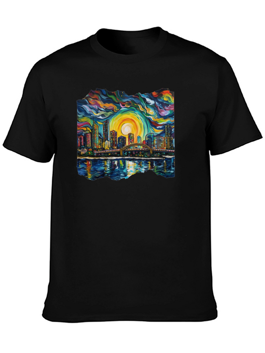 Abstract Cityscape Graphic Tee