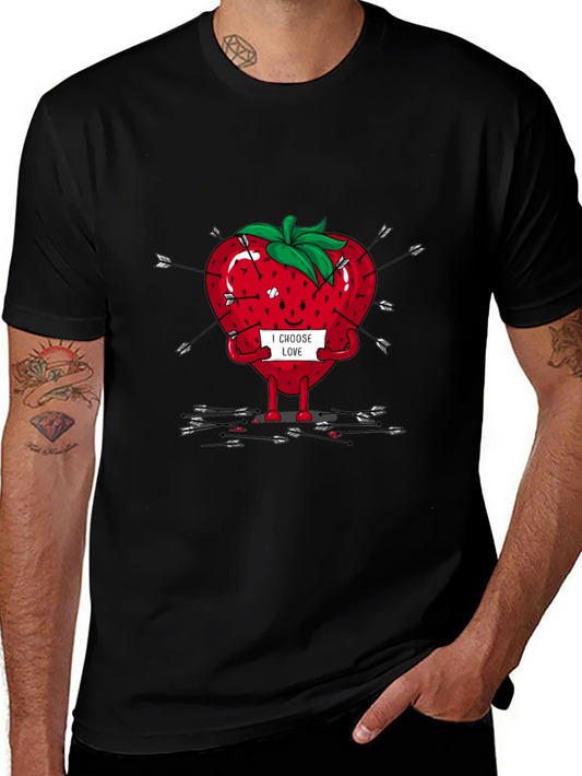 I Choose Love Graphic T-Shirt - Arrow Strawberry