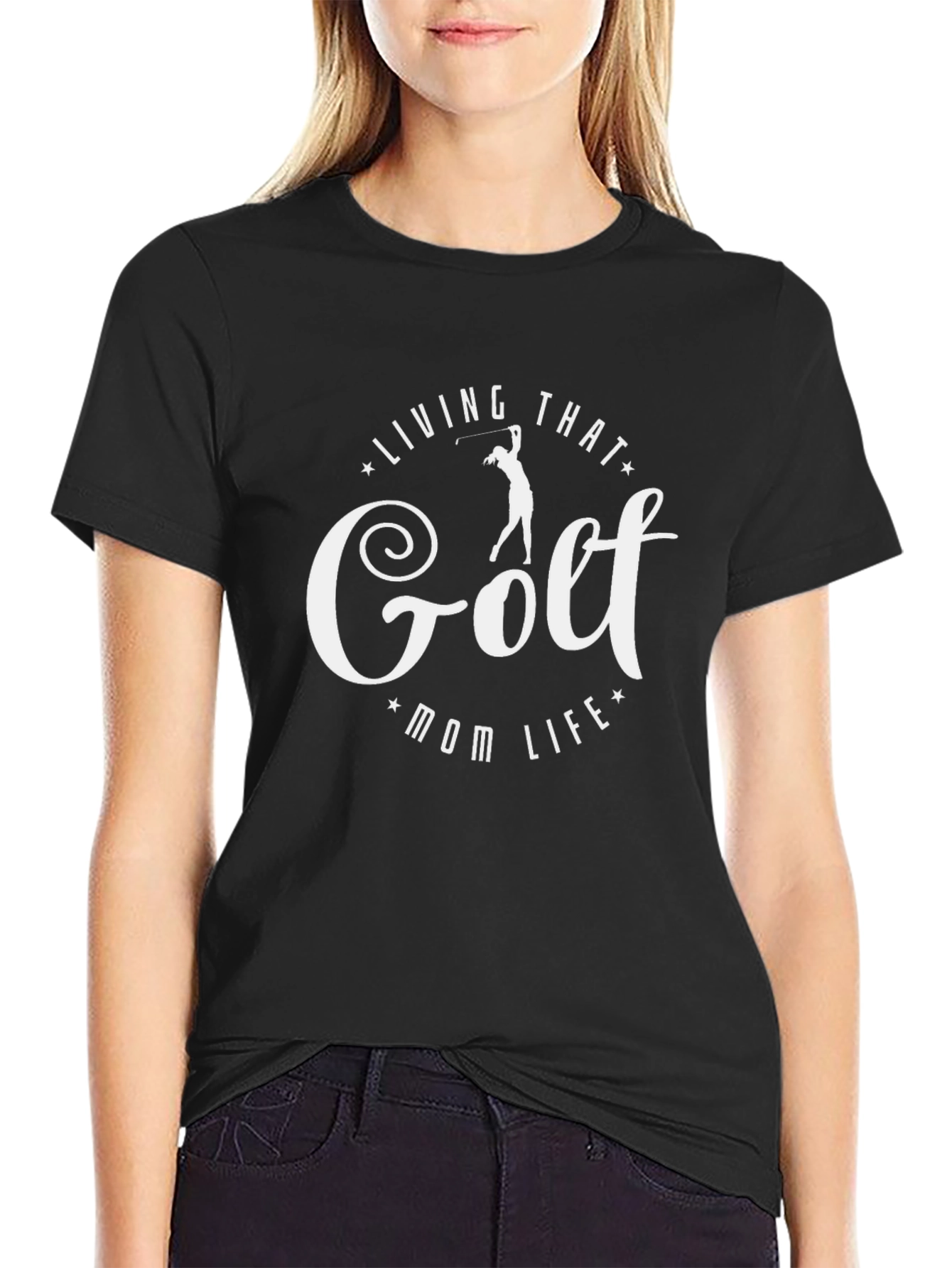Golf Mom Life Tee - Trendy Graphic T-Shirt