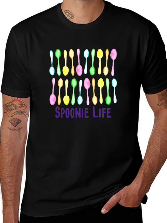 Spoonie Life T-Shirt - Colorful Spoons Design