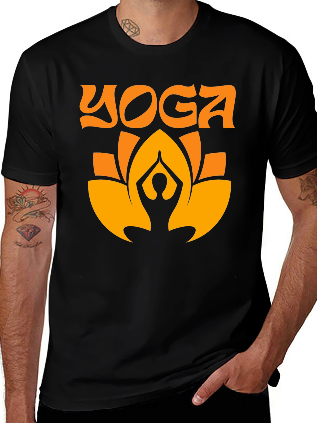 Yoga Lotus T-Shirt - Black