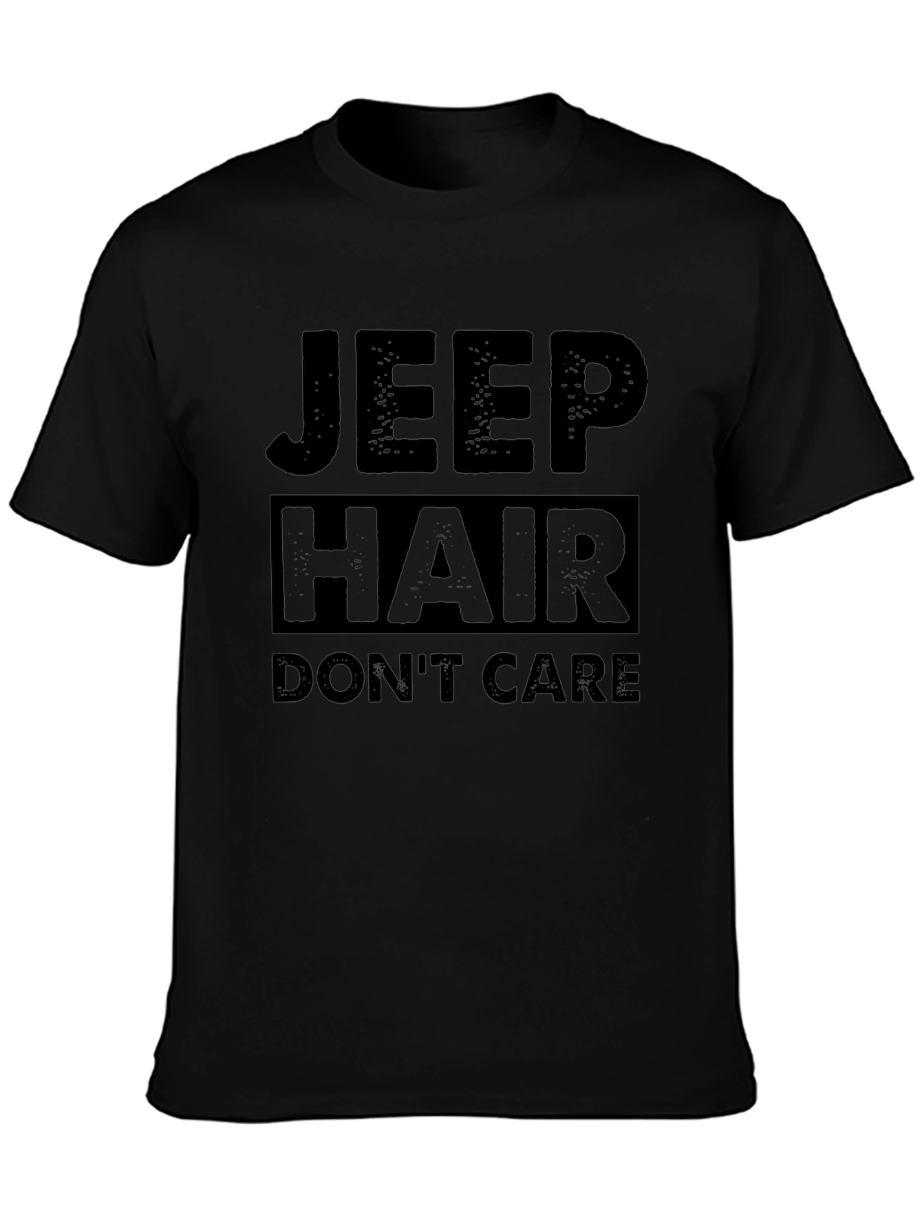 Jeep Hair Dont Care Black Graphic Tee