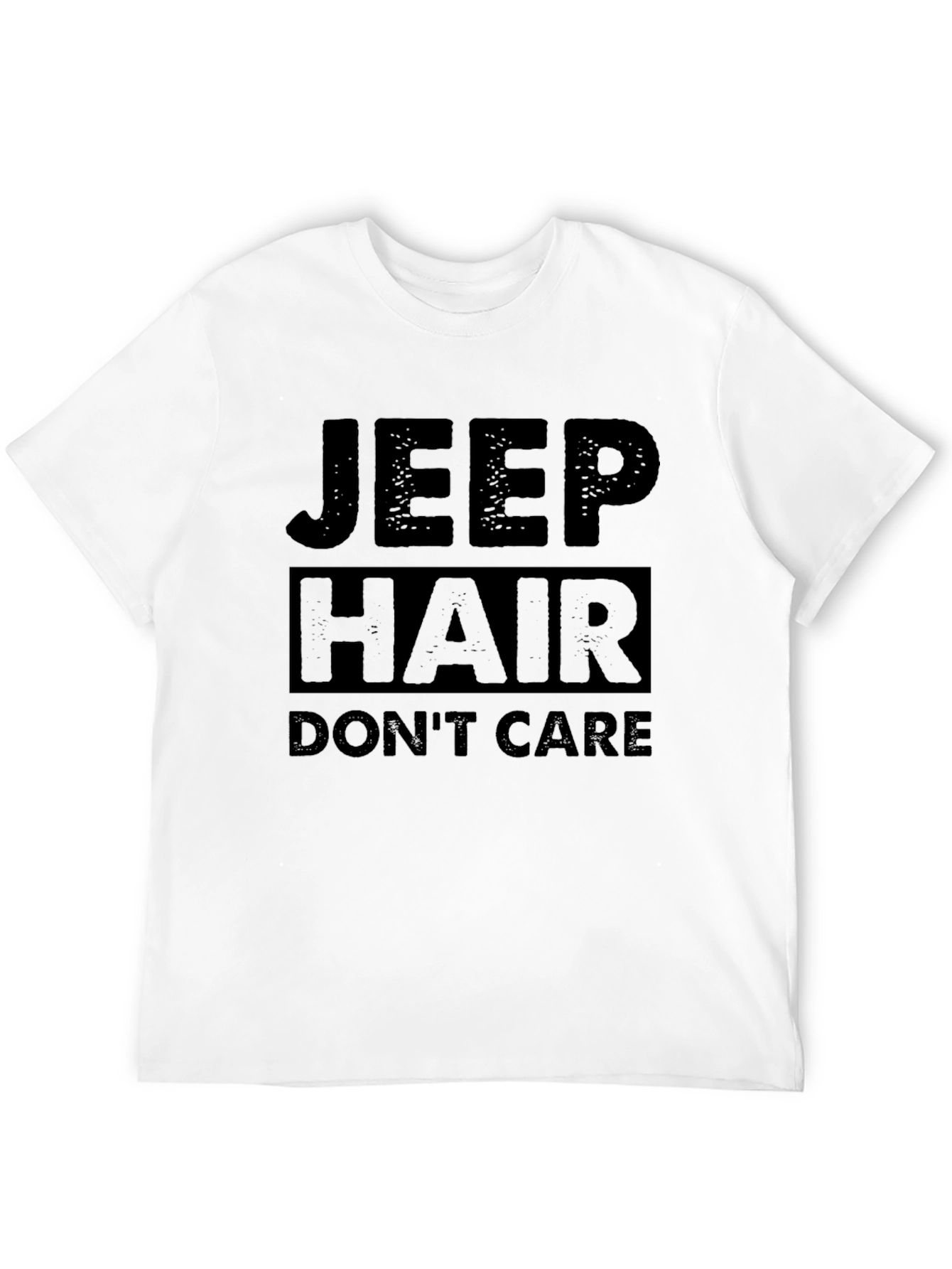 Jeep Hair Dont Care Black Graphic Tee