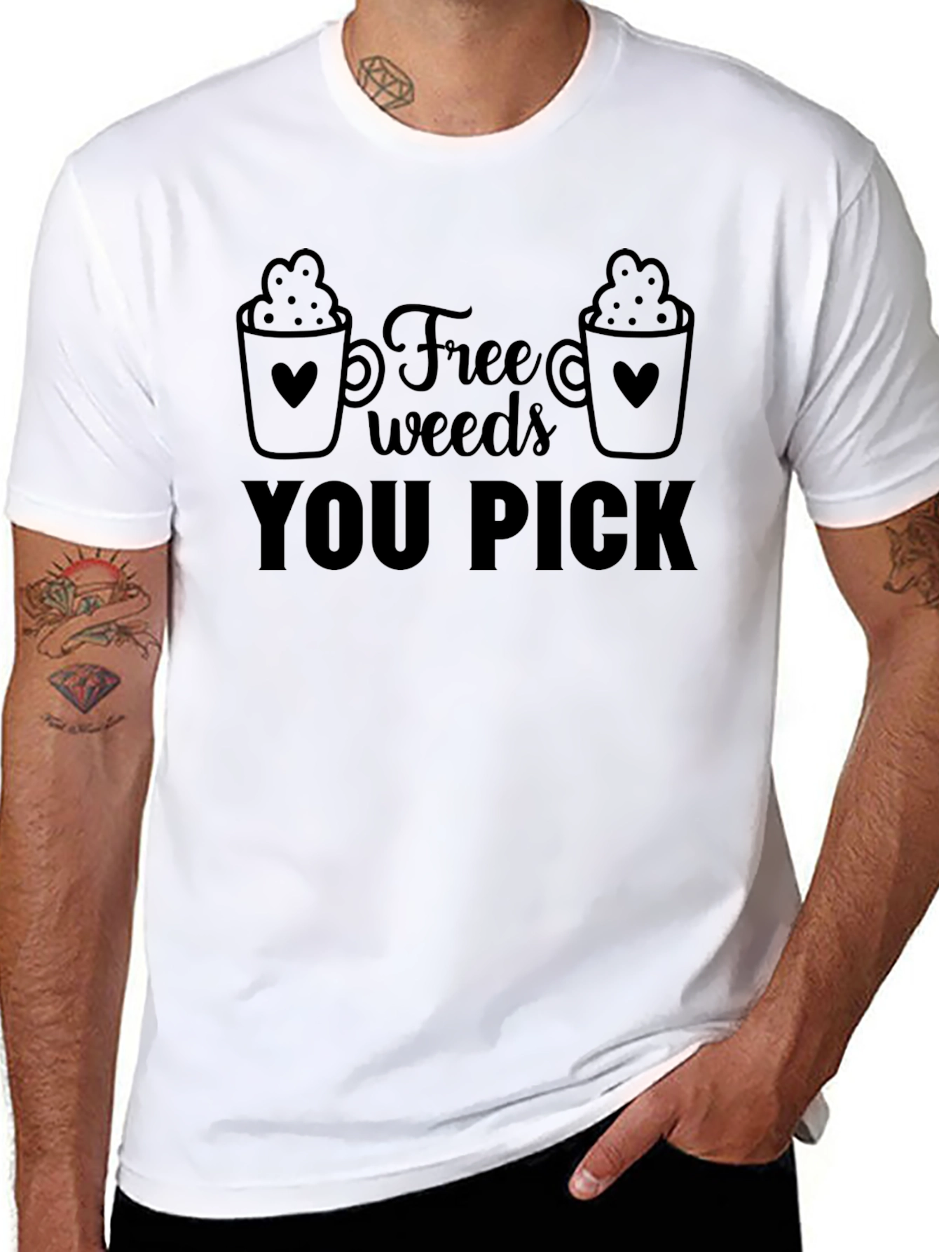 Free Weeds You Pick Funny Graphic Tee