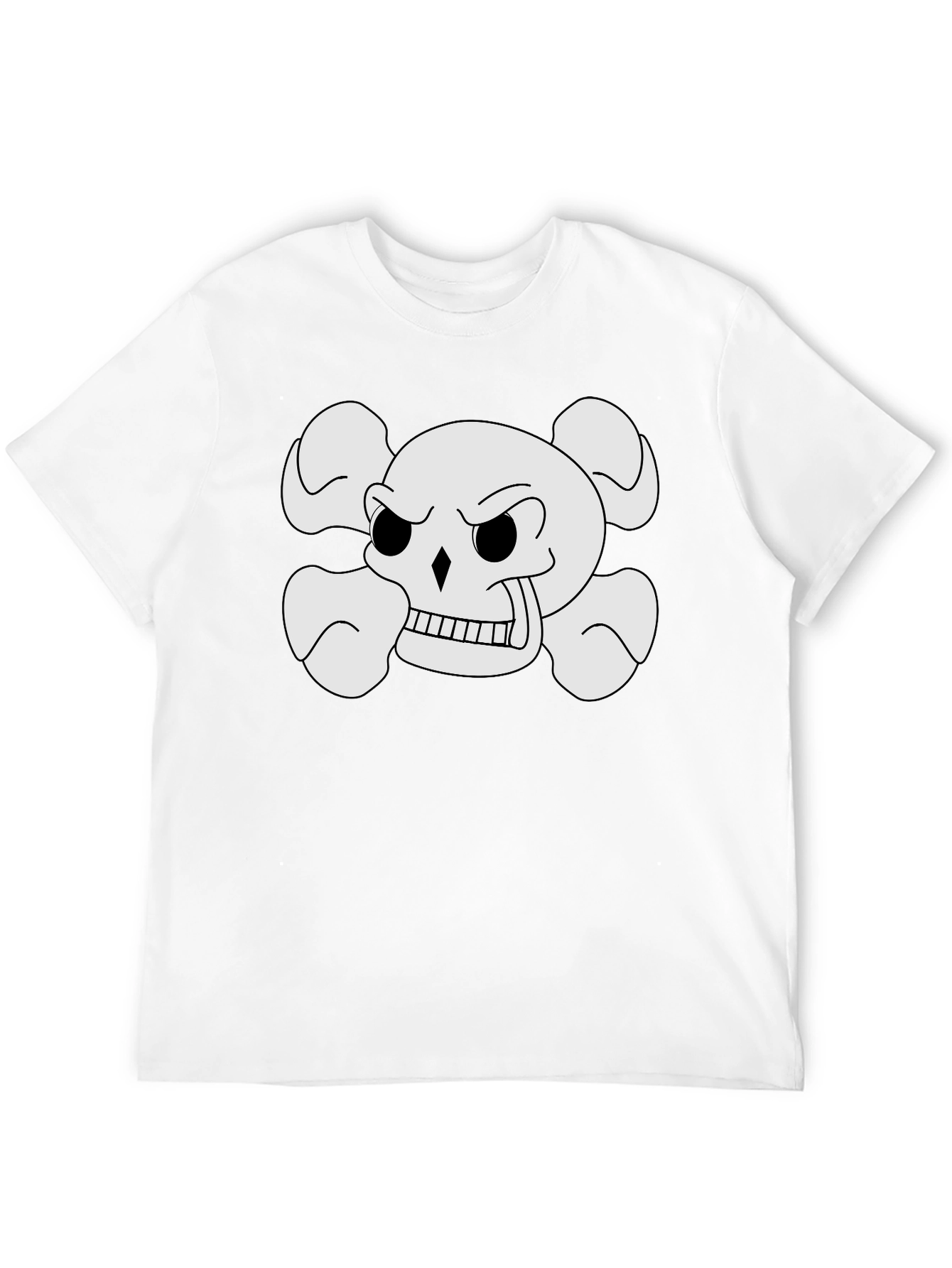 Skull and Crossbones Graphic Tee - Black
