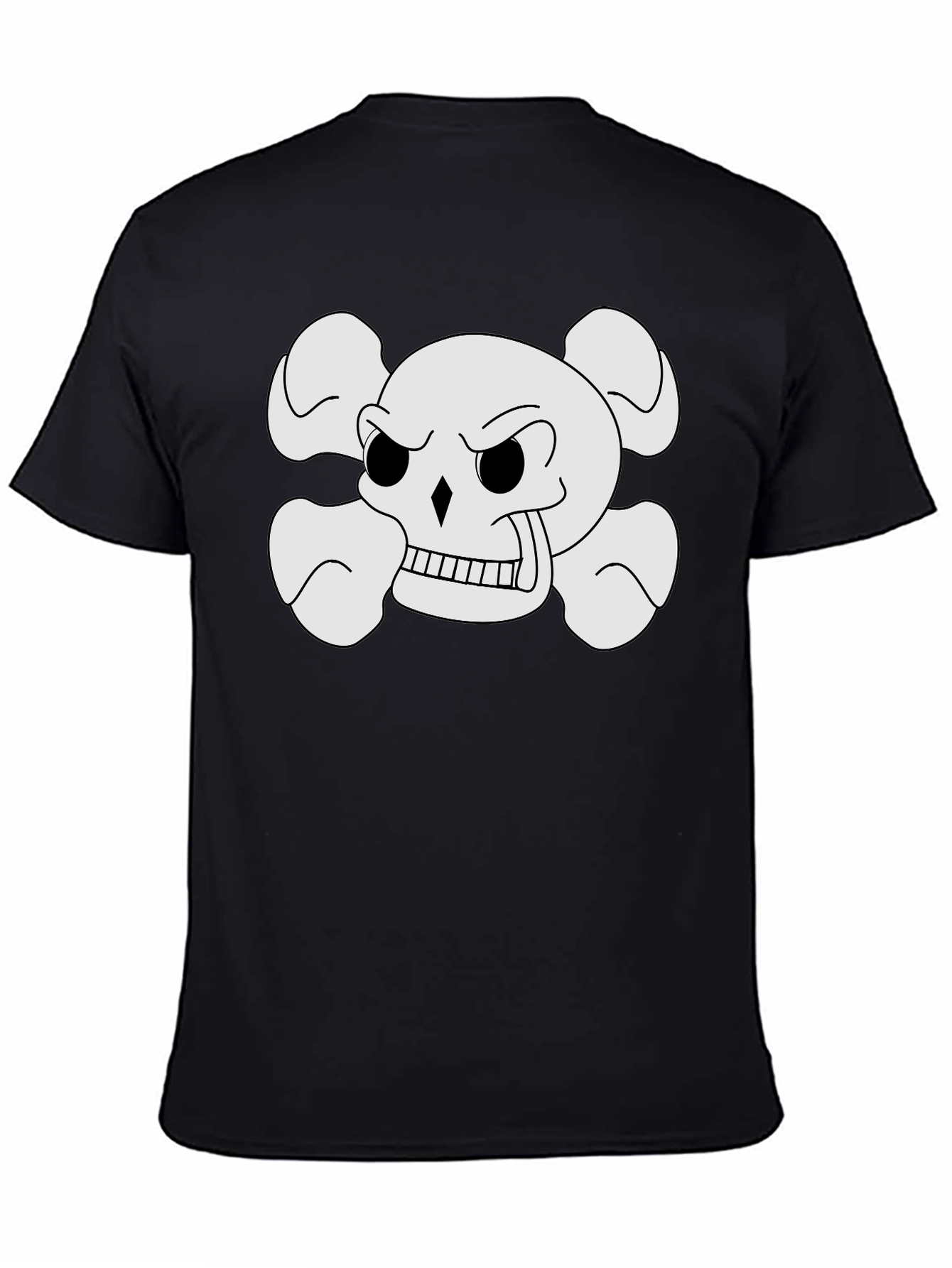 Skull and Crossbones Graphic Tee - Black
