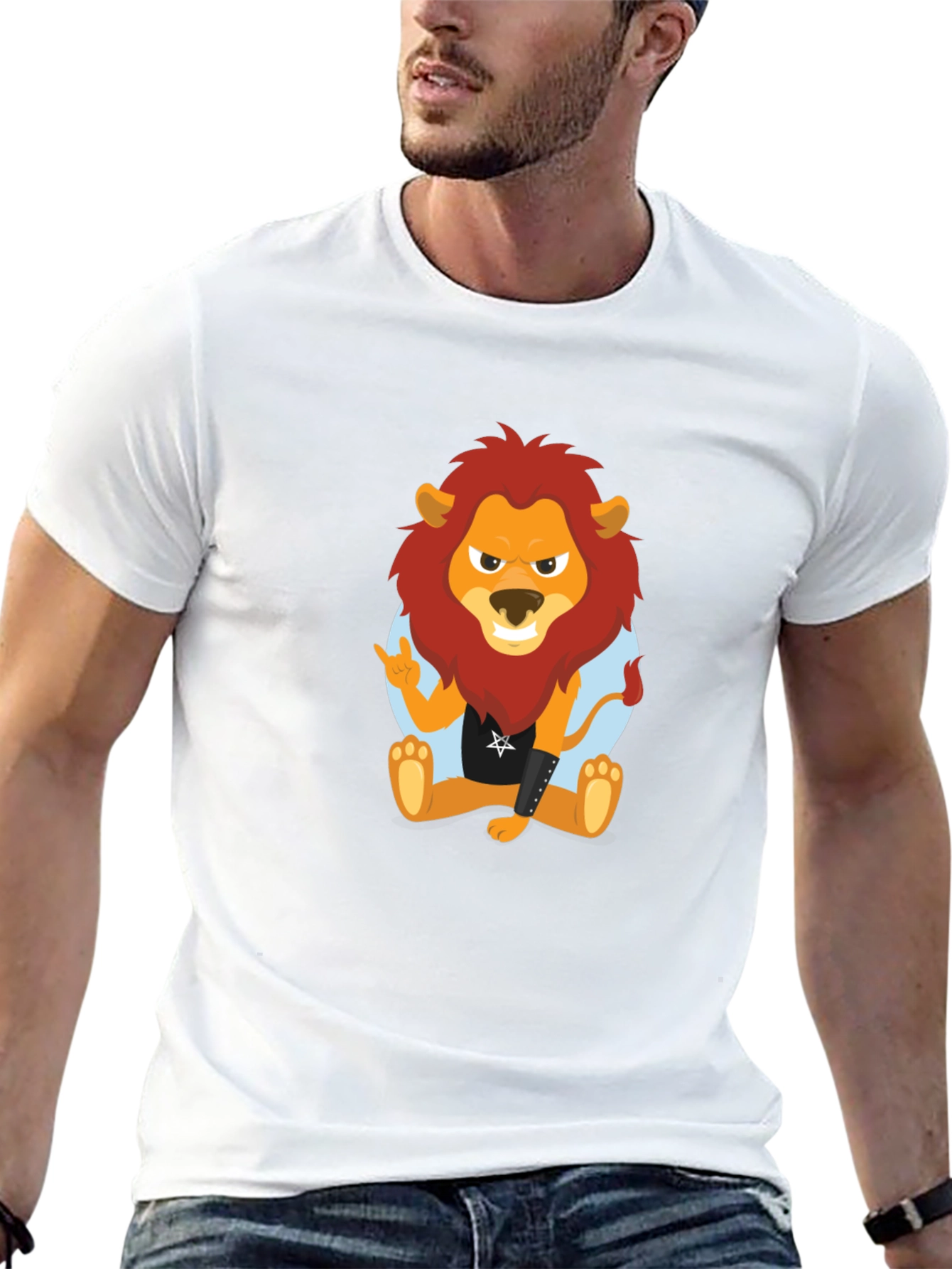Rocking Lion Graphic Tee - Black