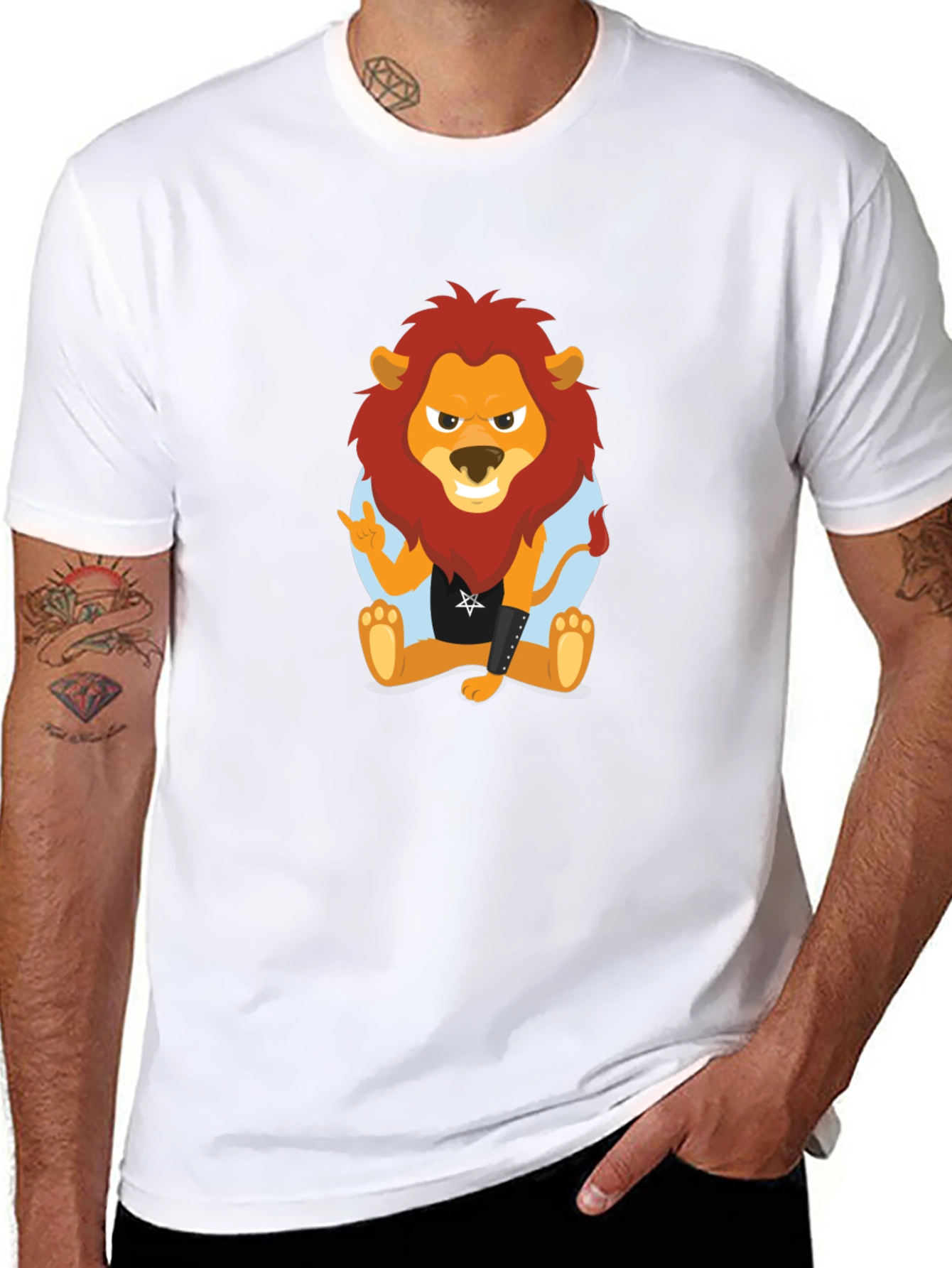 Rocking Lion Graphic Tee - Black