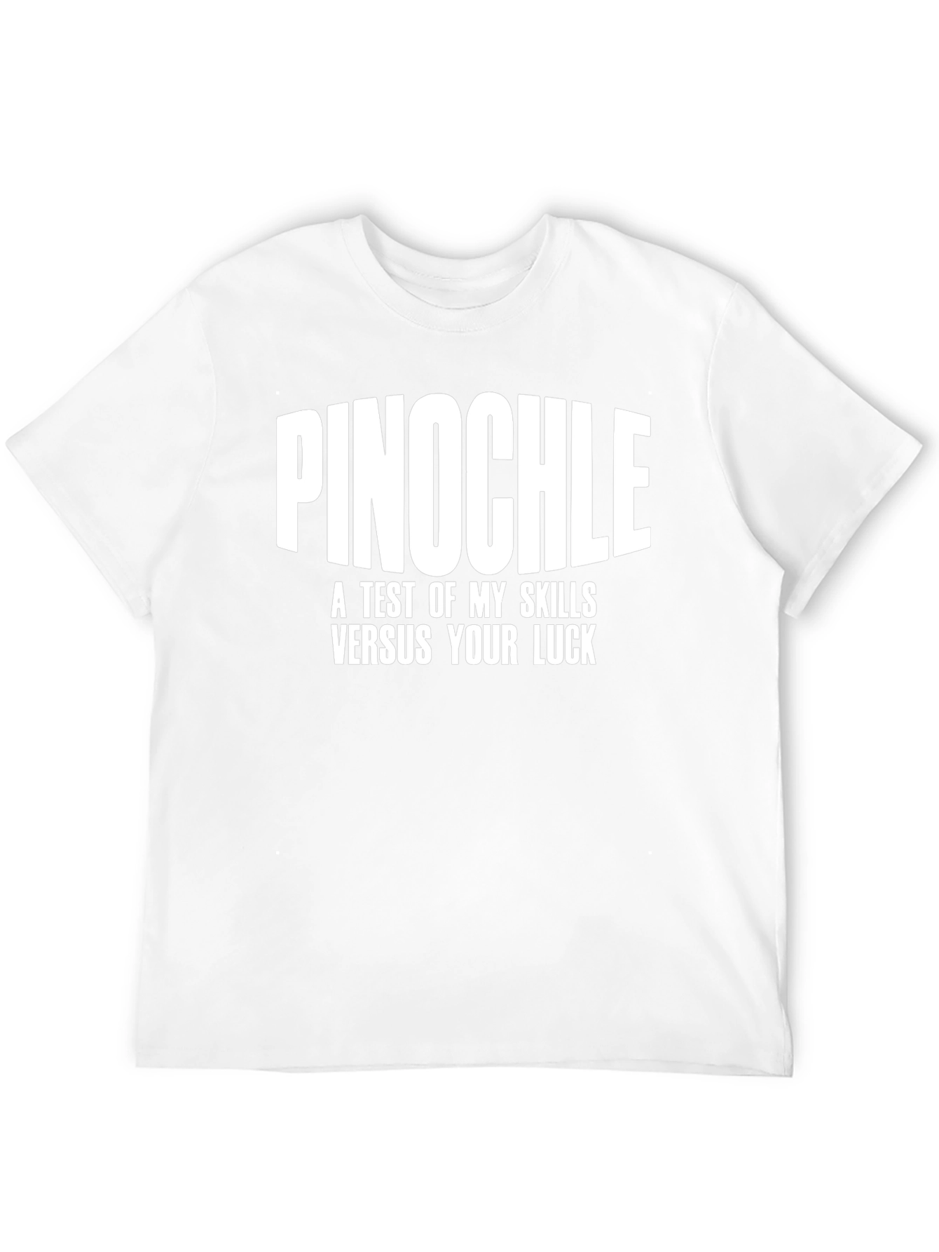 Pinochle Skills vs Luck Black T-Shirt