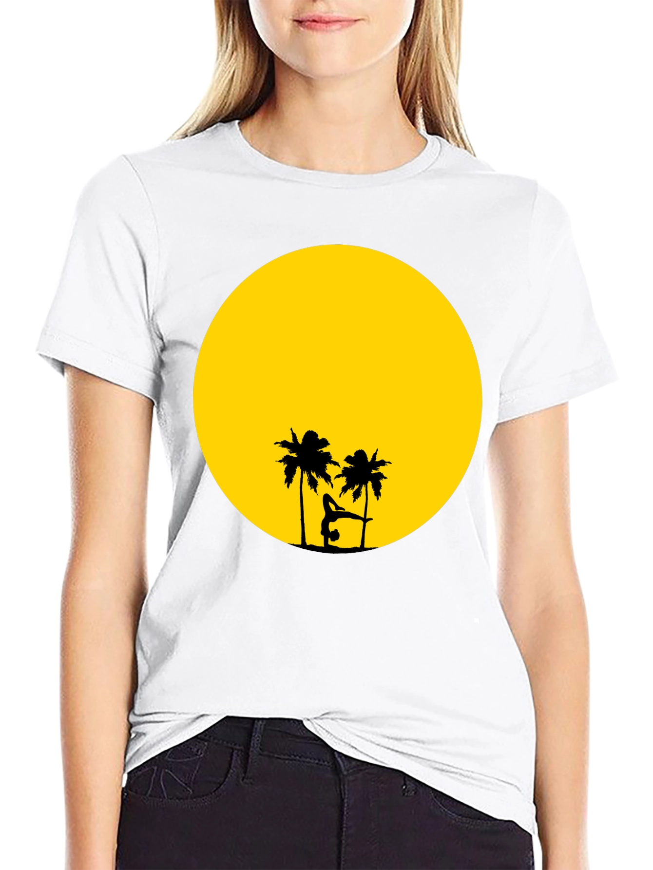 Tropical Sunset Handstand Graphic Tee