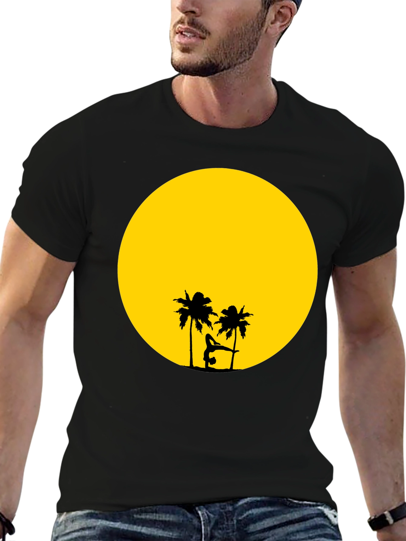 Tropical Sunset Handstand Graphic Tee