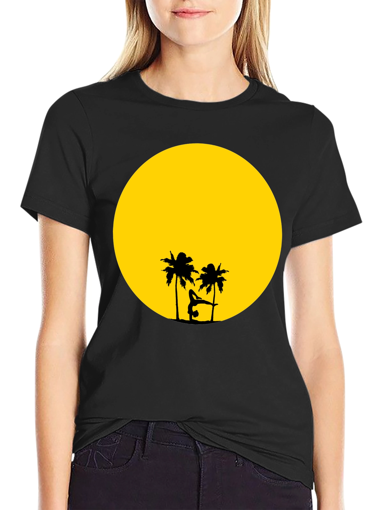 Tropical Sunset Handstand Graphic Tee