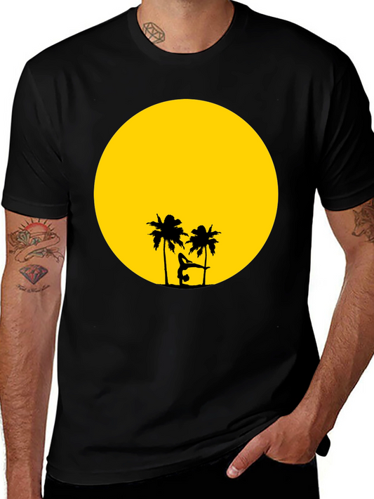 Tropical Sunset Handstand Graphic Tee