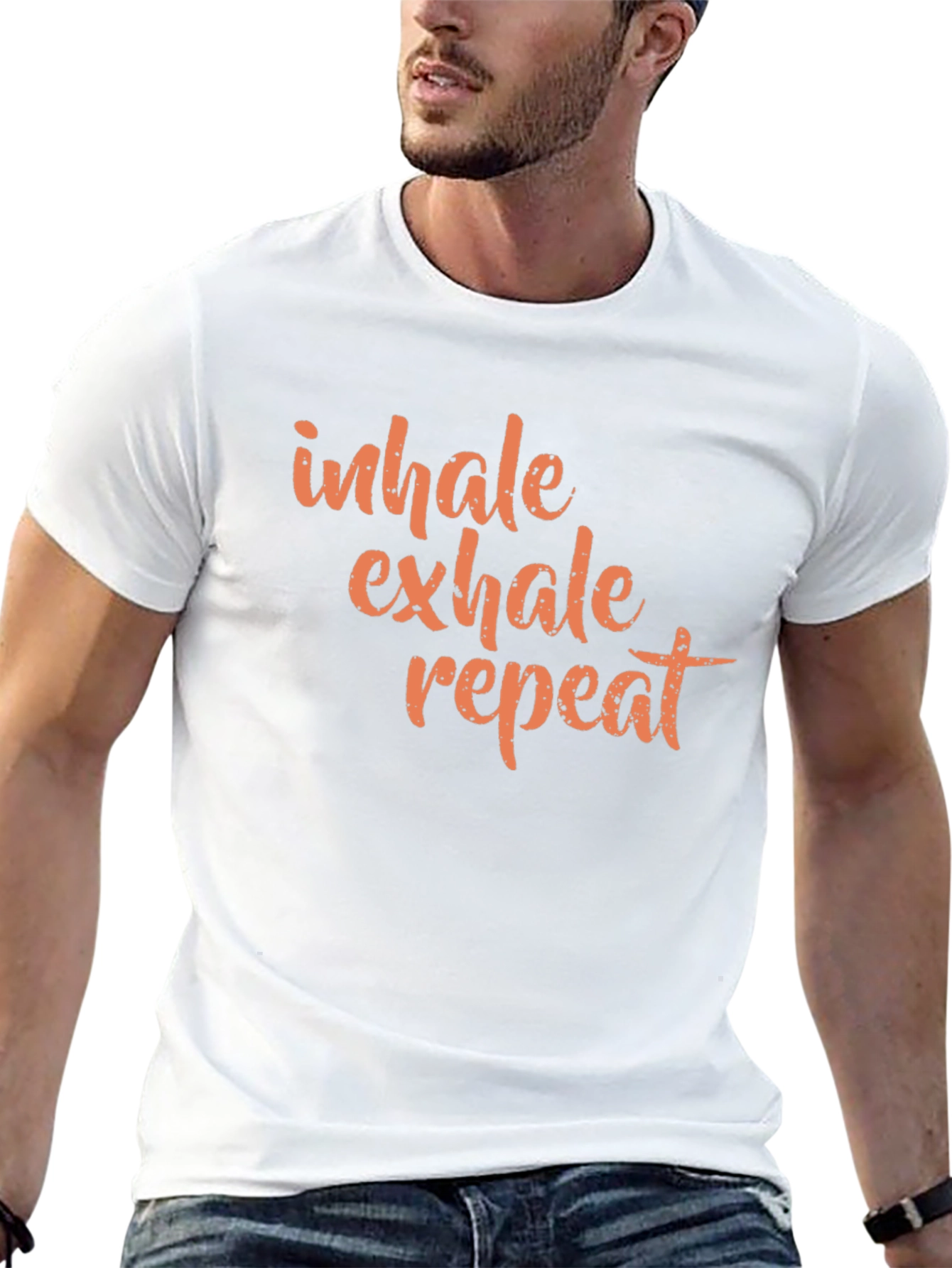 Inhale Exhale Repeat Graphic Tee - Black