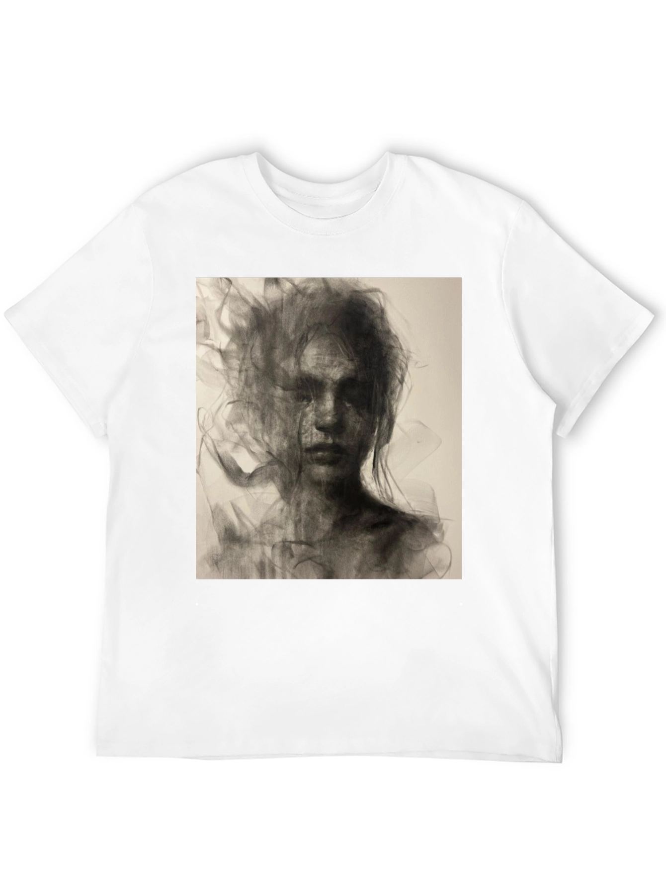 Abstract Portrait Graphic T-Shirt - Unisex Black Tee