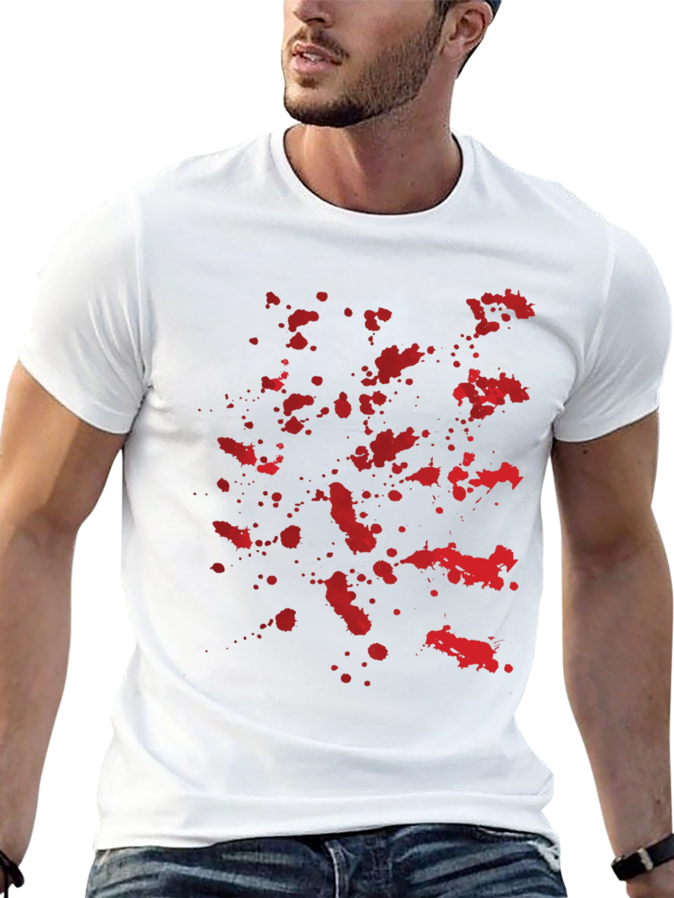 Blood Splatter Graphic Black T-Shirt