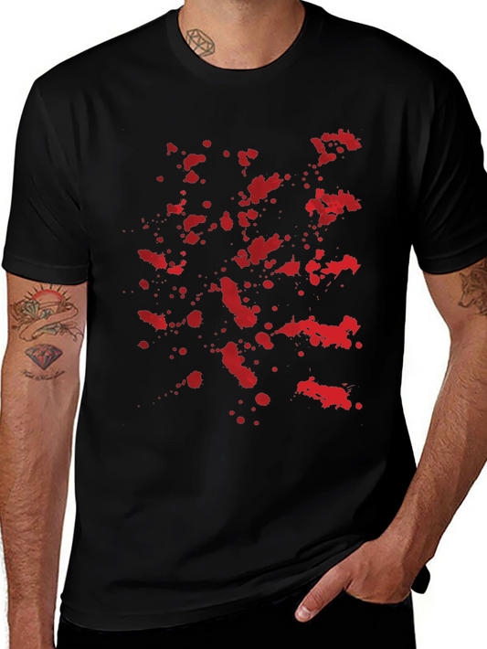 Blood Splatter Graphic Black T-Shirt