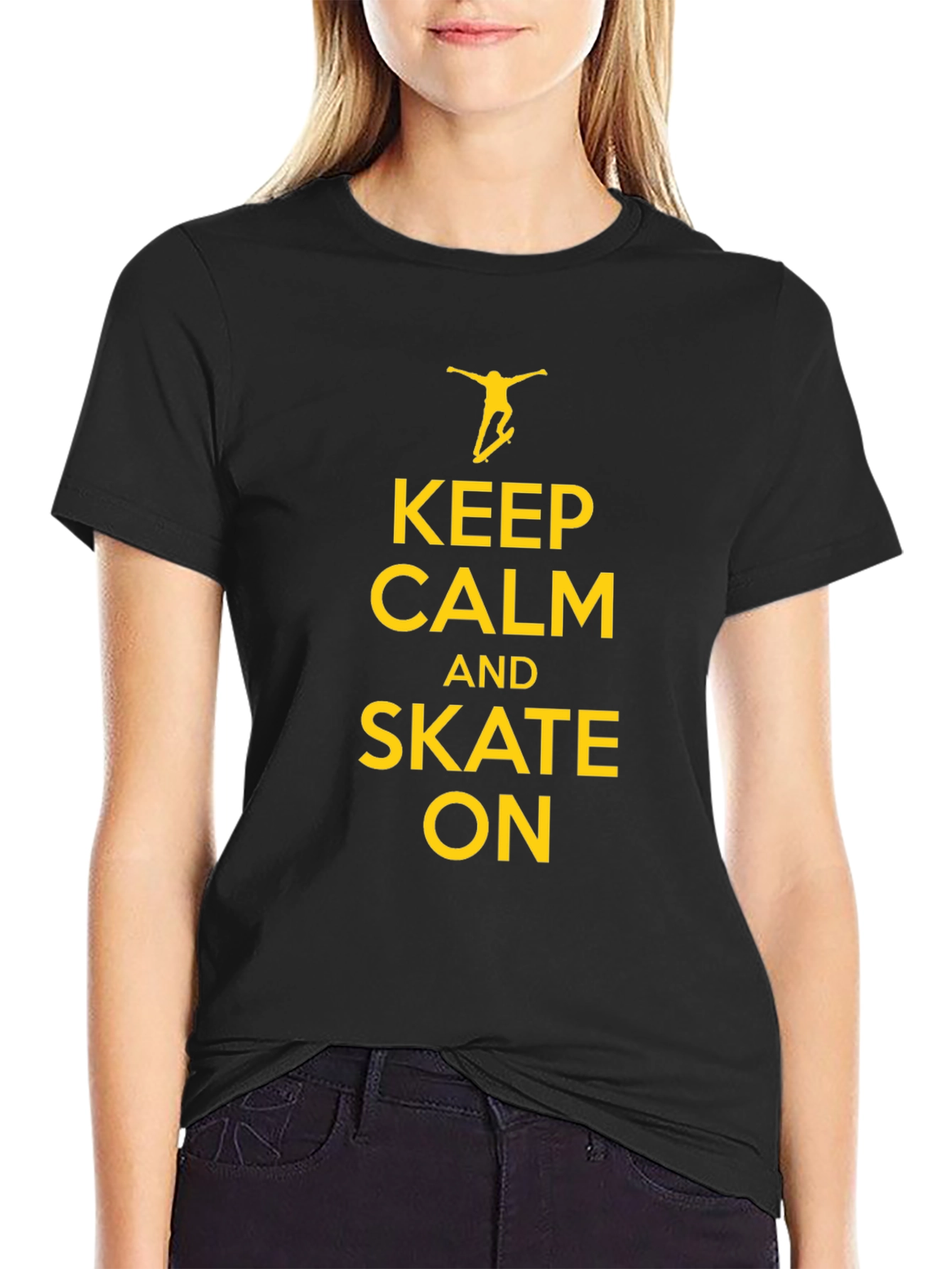 Keep Calm and Skate On Graphic Tee