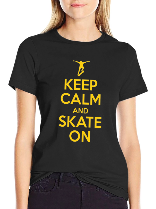 Keep Calm and Skate On Graphic Tee
