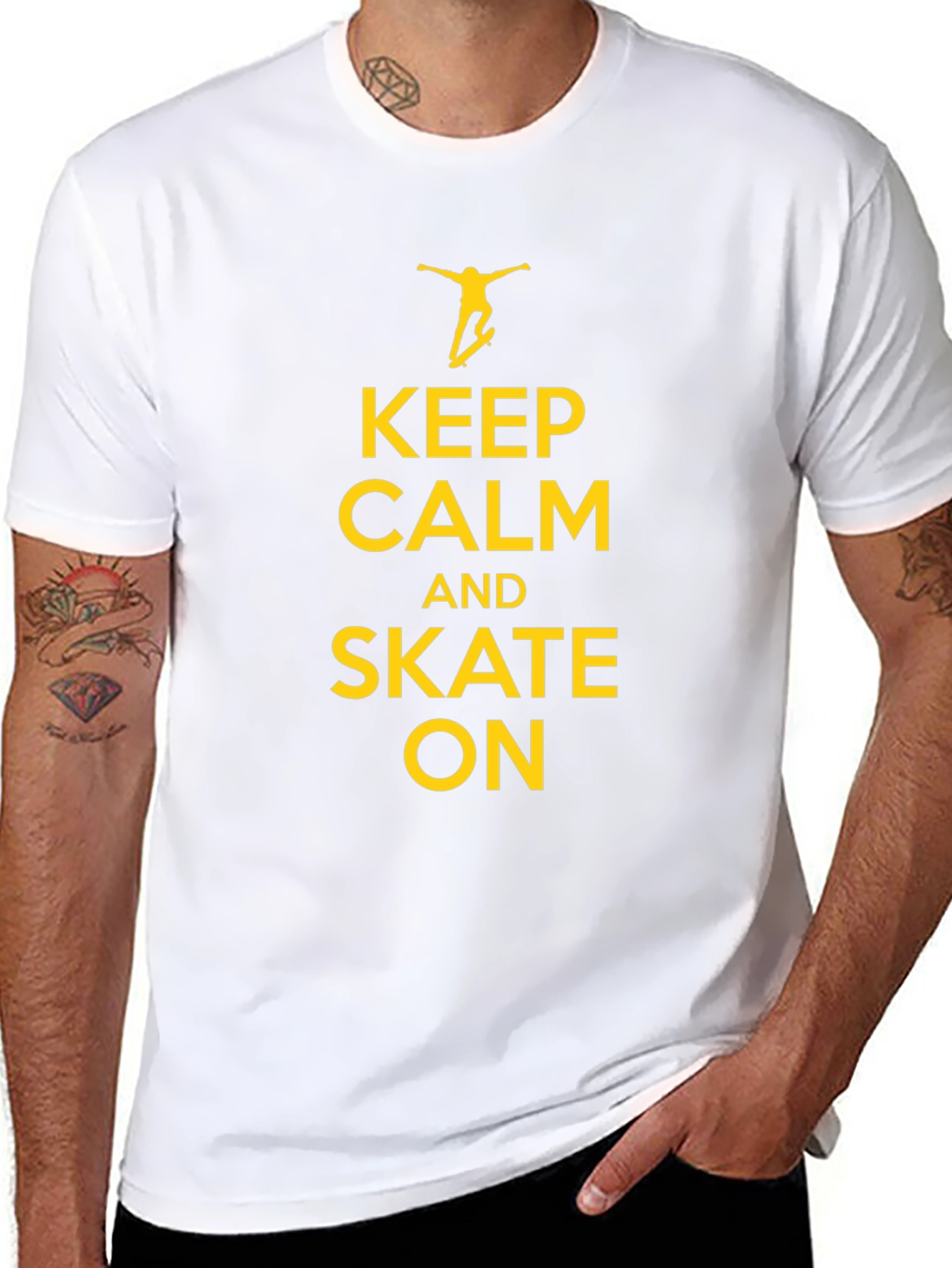 Keep Calm and Skate On Graphic Tee