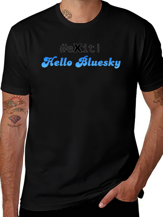 Hello Bluesky Black T-Shirt