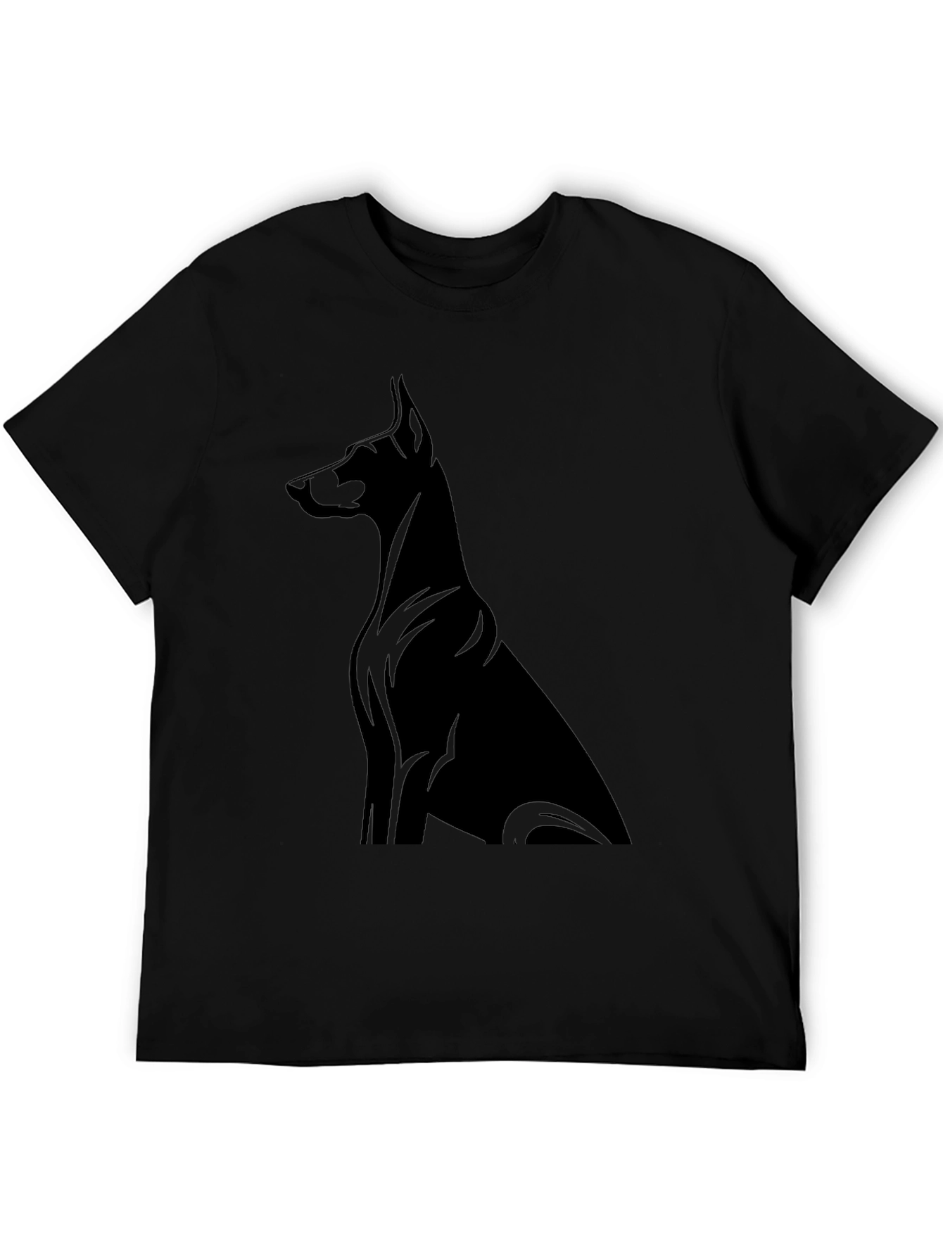 Doberman Silhouette Black T-Shirt