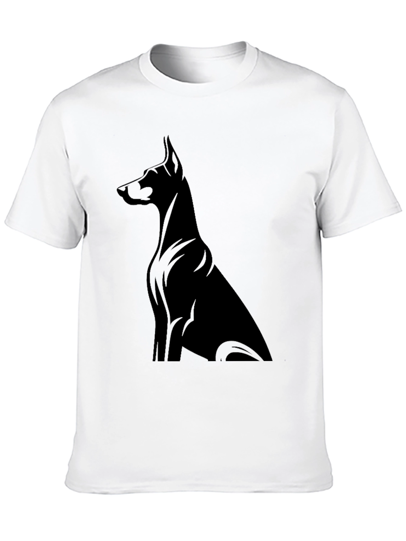 Doberman Silhouette Black T-Shirt