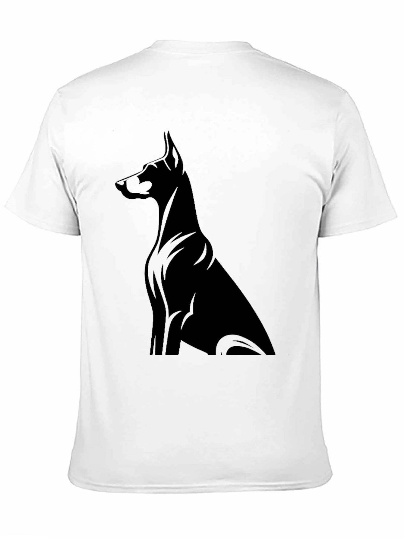 Doberman Silhouette Black T-Shirt