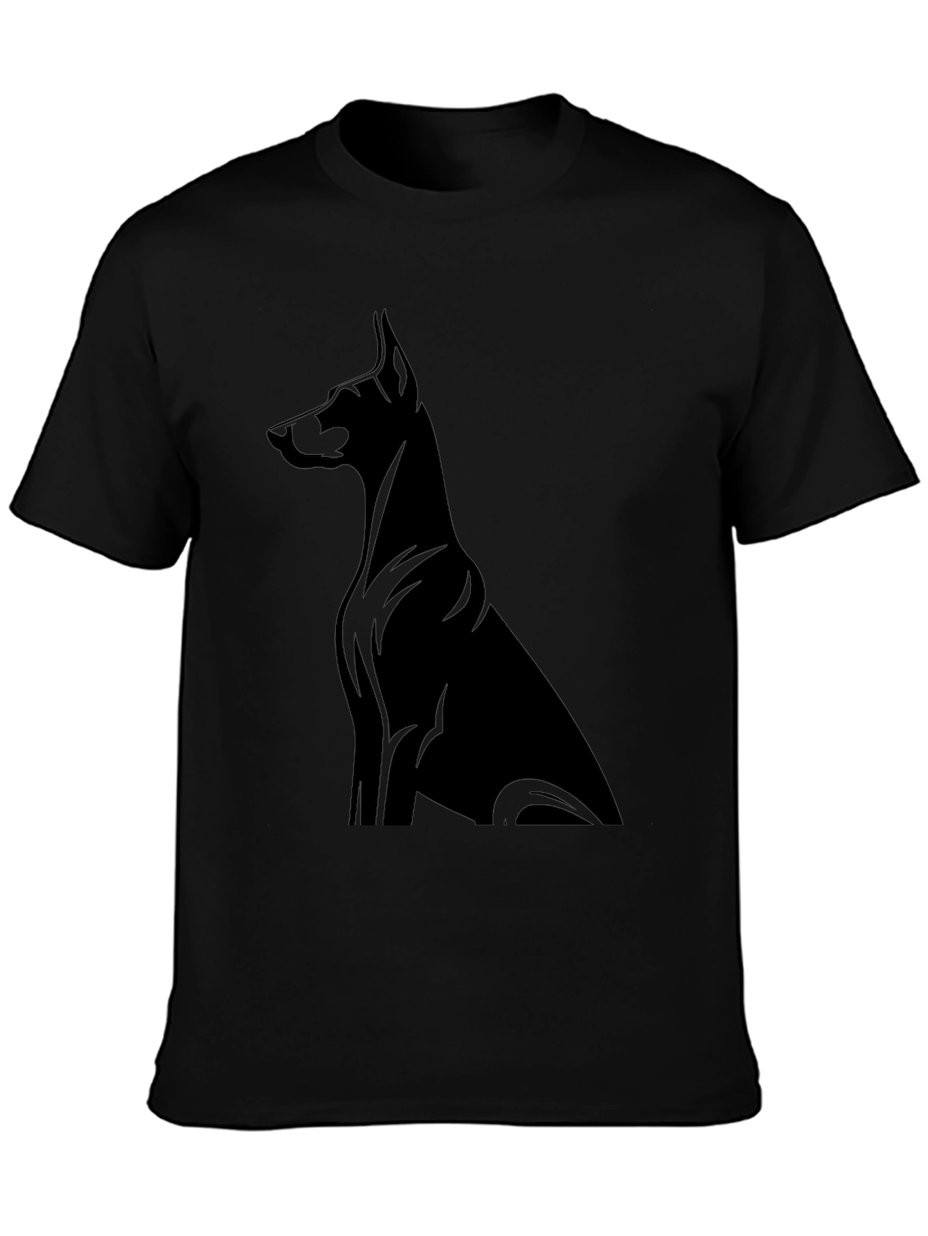 Doberman Silhouette Black T-Shirt