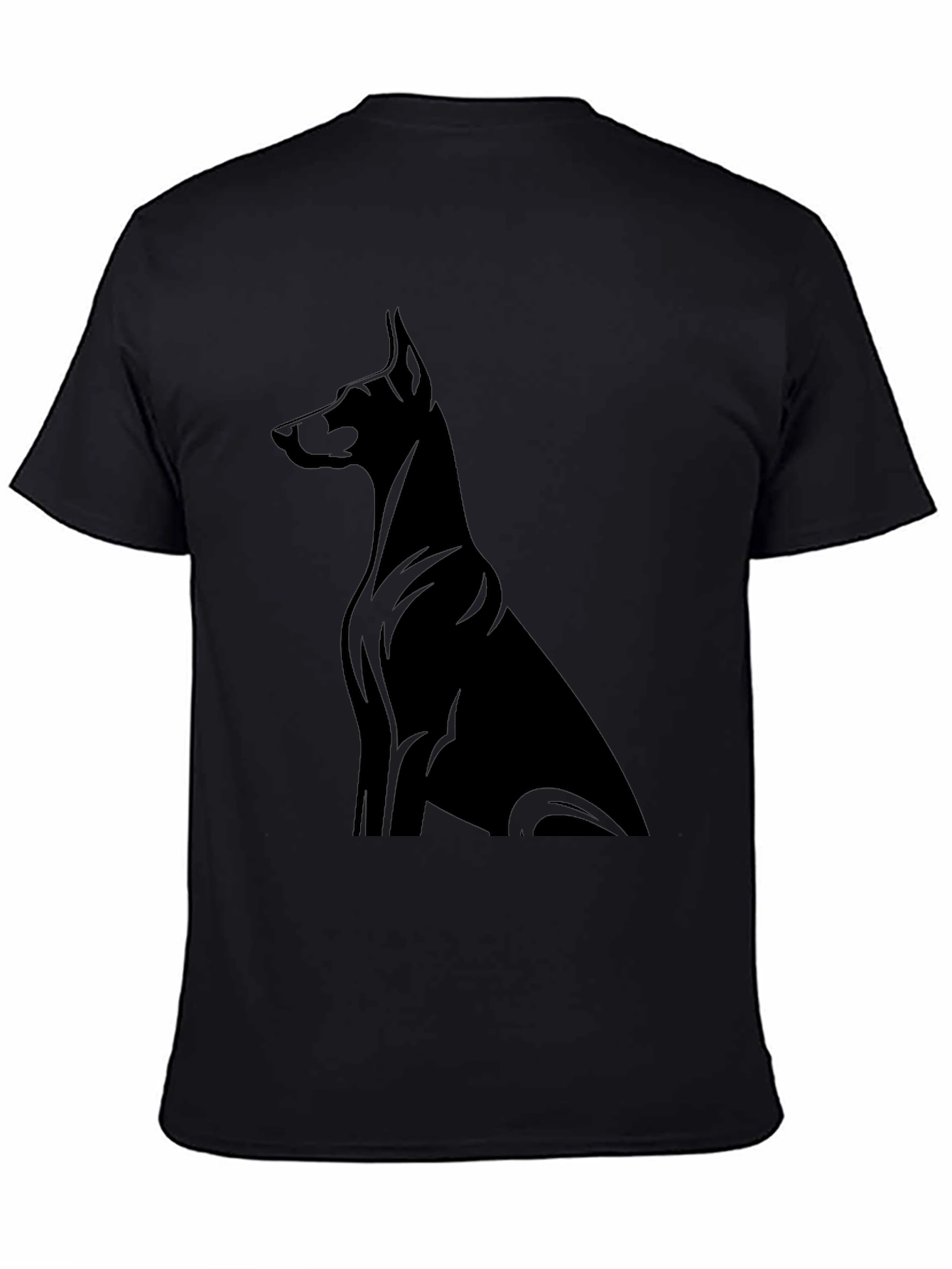 Doberman Silhouette Black T-Shirt