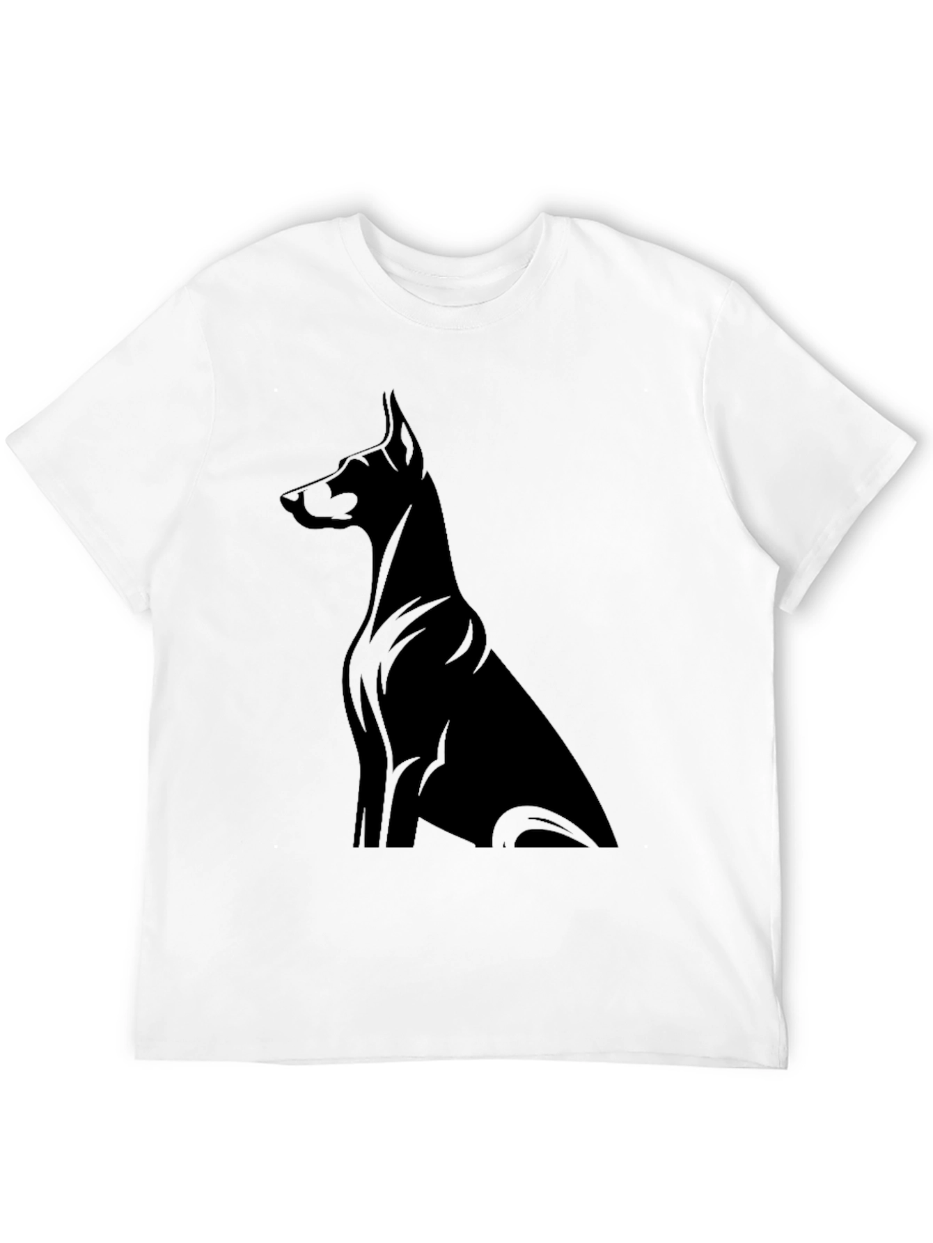 Doberman Silhouette Black T-Shirt