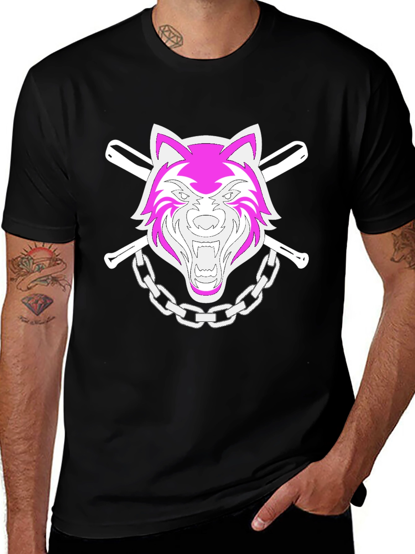 Wolf Graphic Black Tee