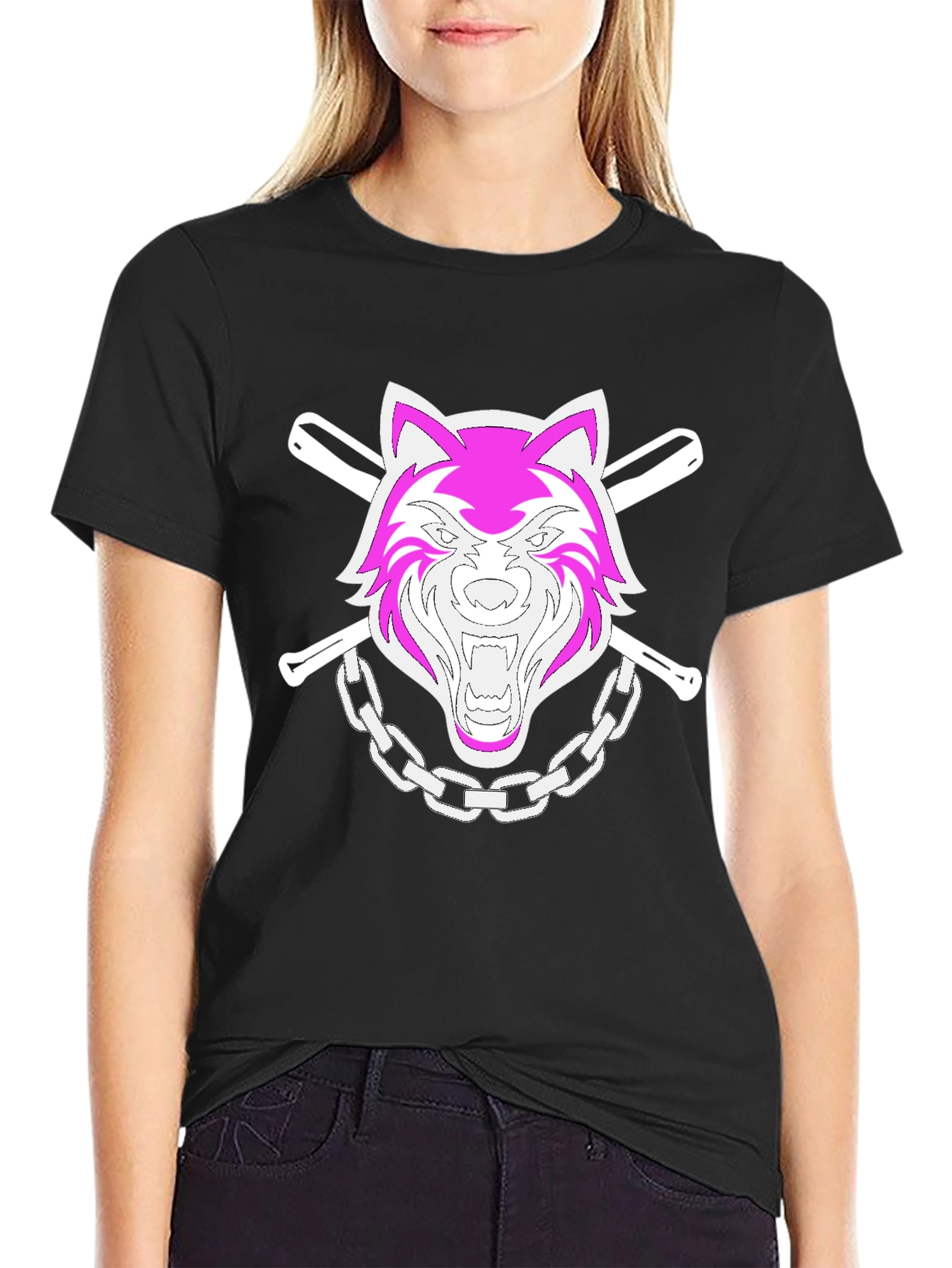 Wolf Graphic Black Tee