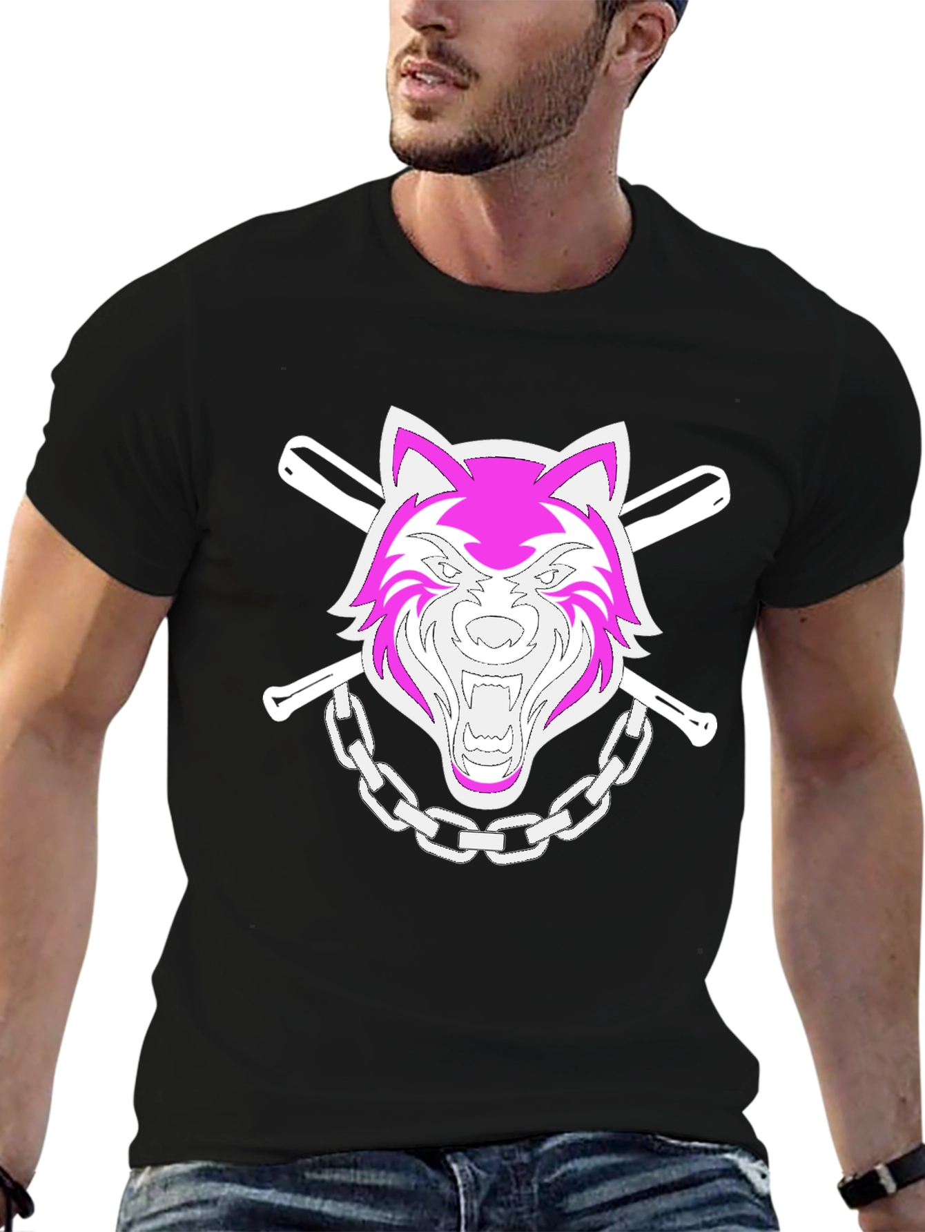 Wolf Graphic Black Tee