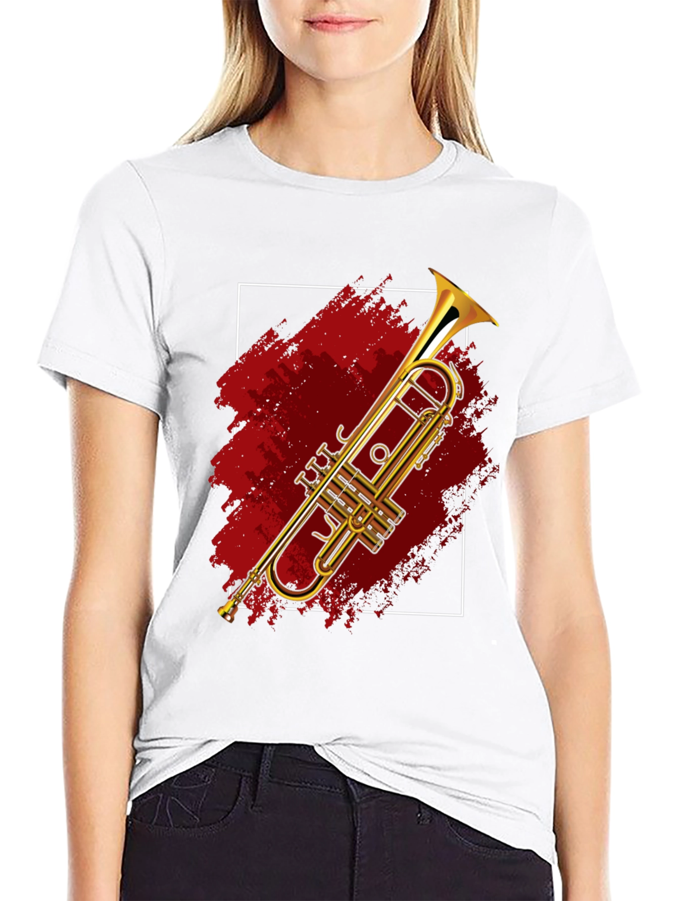 Trumpet Graphic Tee - Stylish Music Lovers T-Shirt