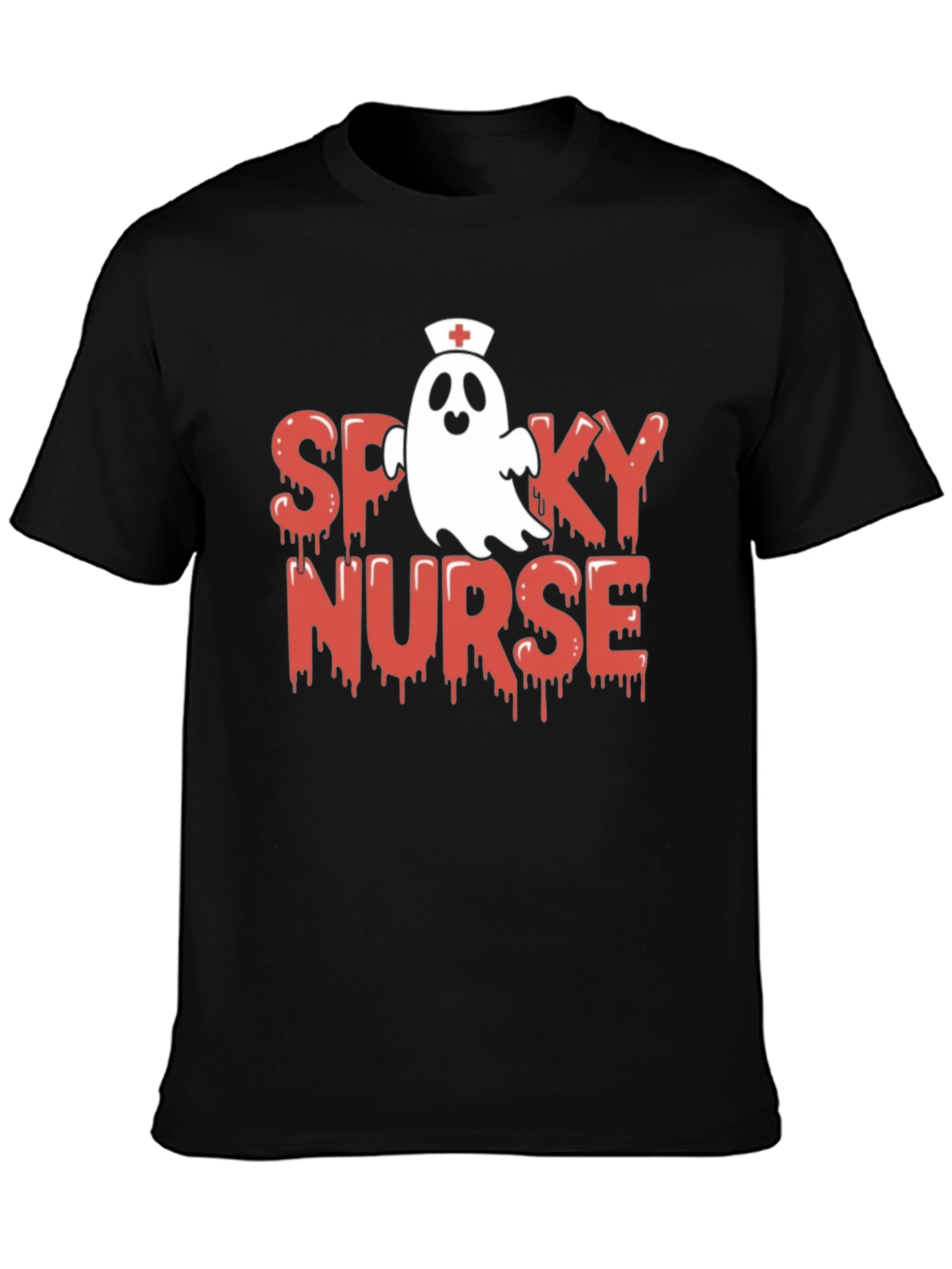 Spooky Nurse Graphic Tee - Halloween Apparel