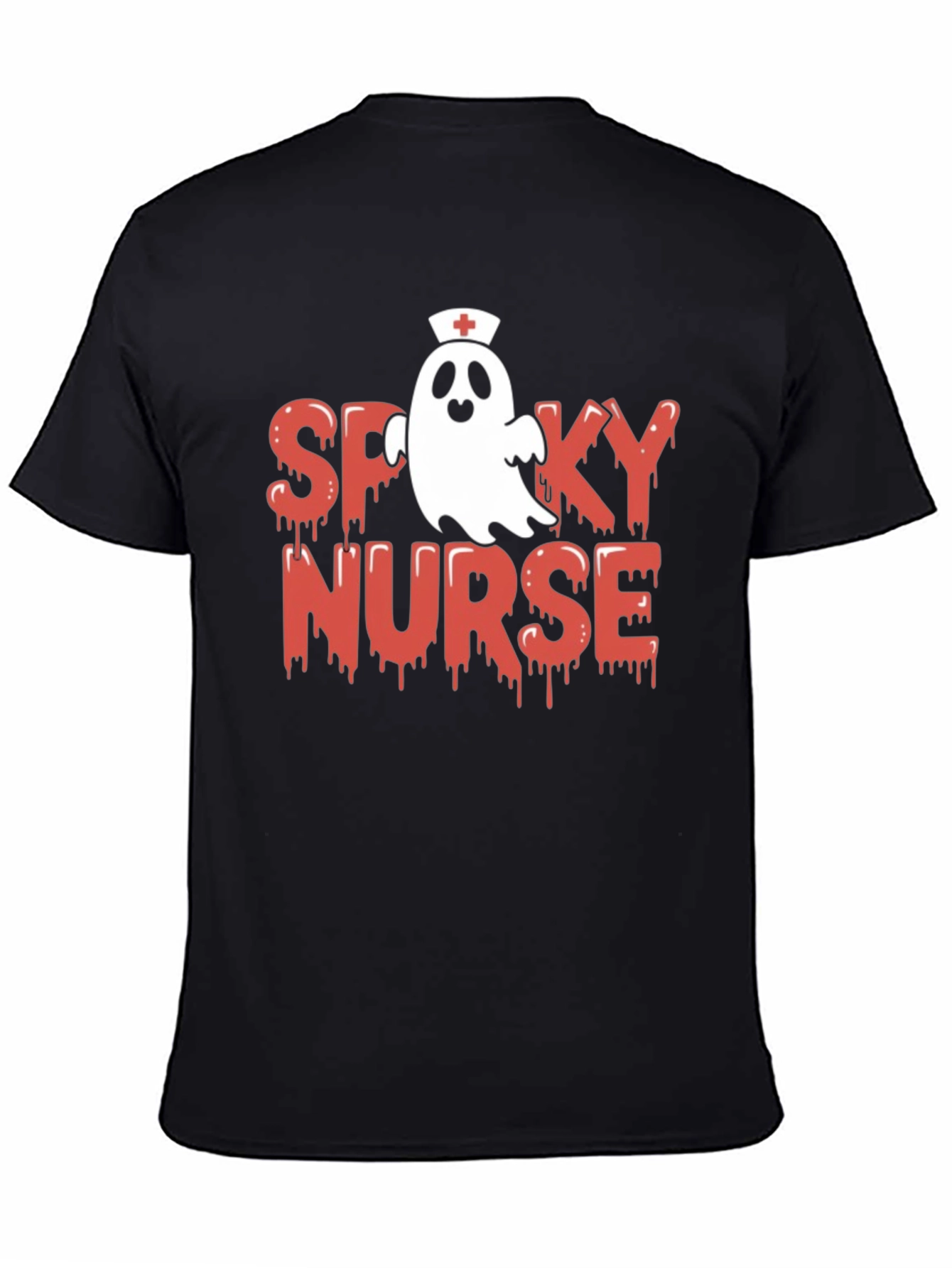 Spooky Nurse Graphic Tee - Halloween Apparel