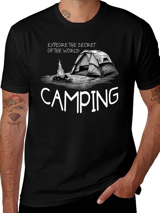 Camping Adventure T-Shirt - Explore the Secret of the World
