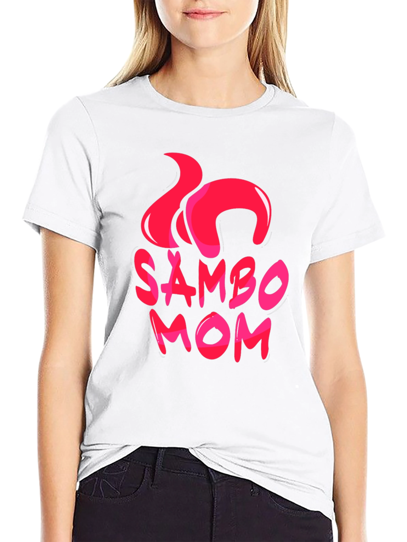 Sambo Mom Graphic T-Shirt - Black