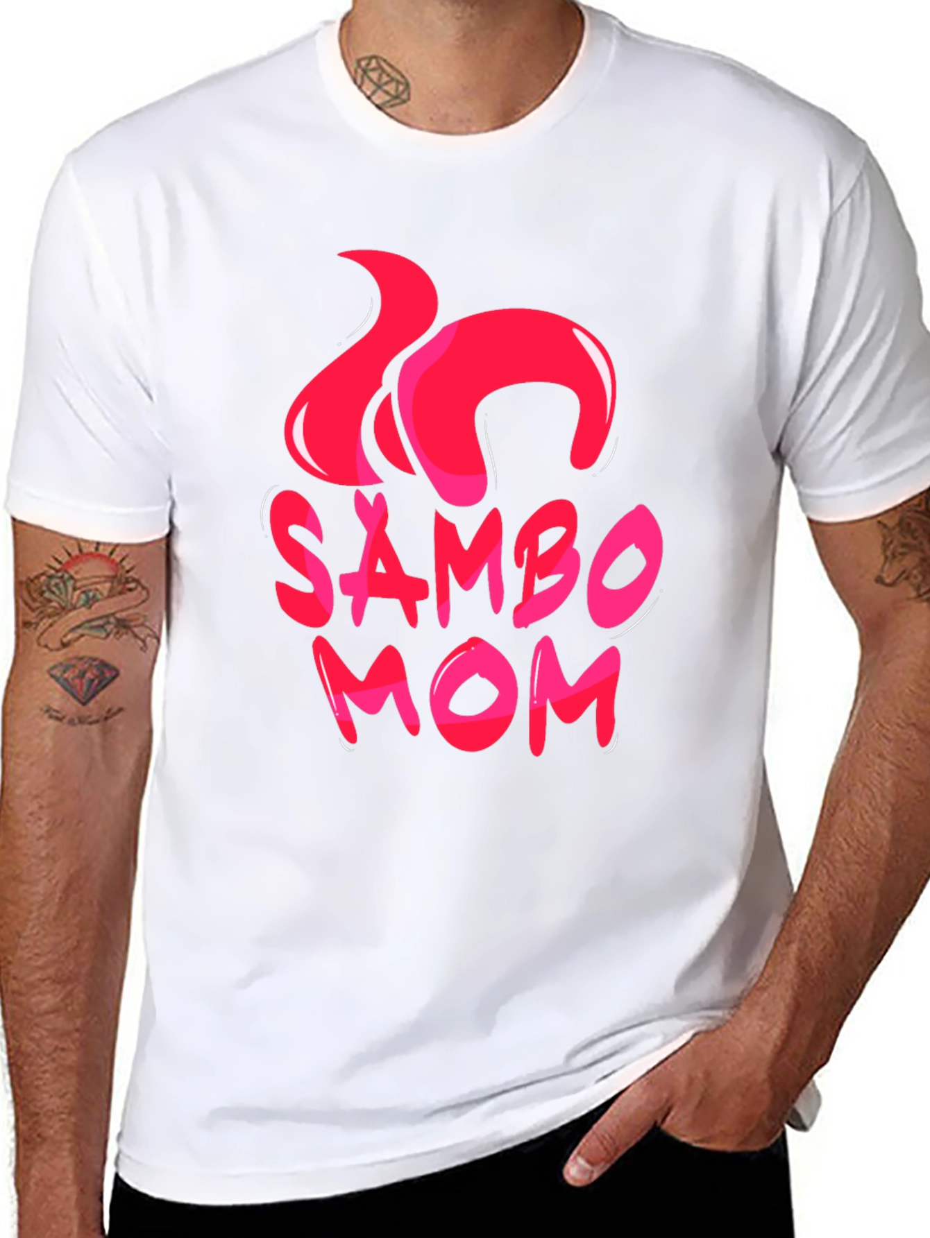 Sambo Mom Graphic T-Shirt - Black