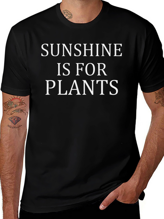 Sunshine Is For Plants Black T-Shirt