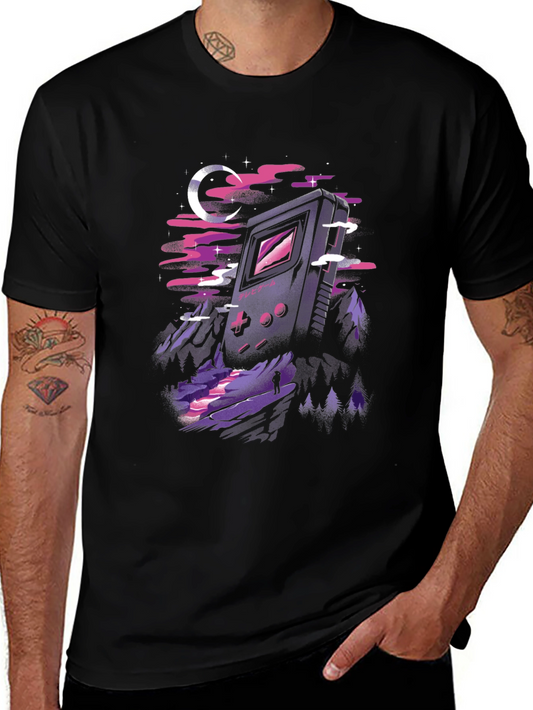 Retro Game Landscape Graphic T-Shirt