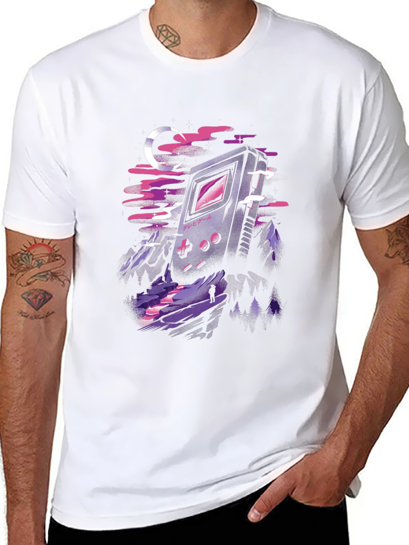 Retro Game Landscape Graphic T-Shirt